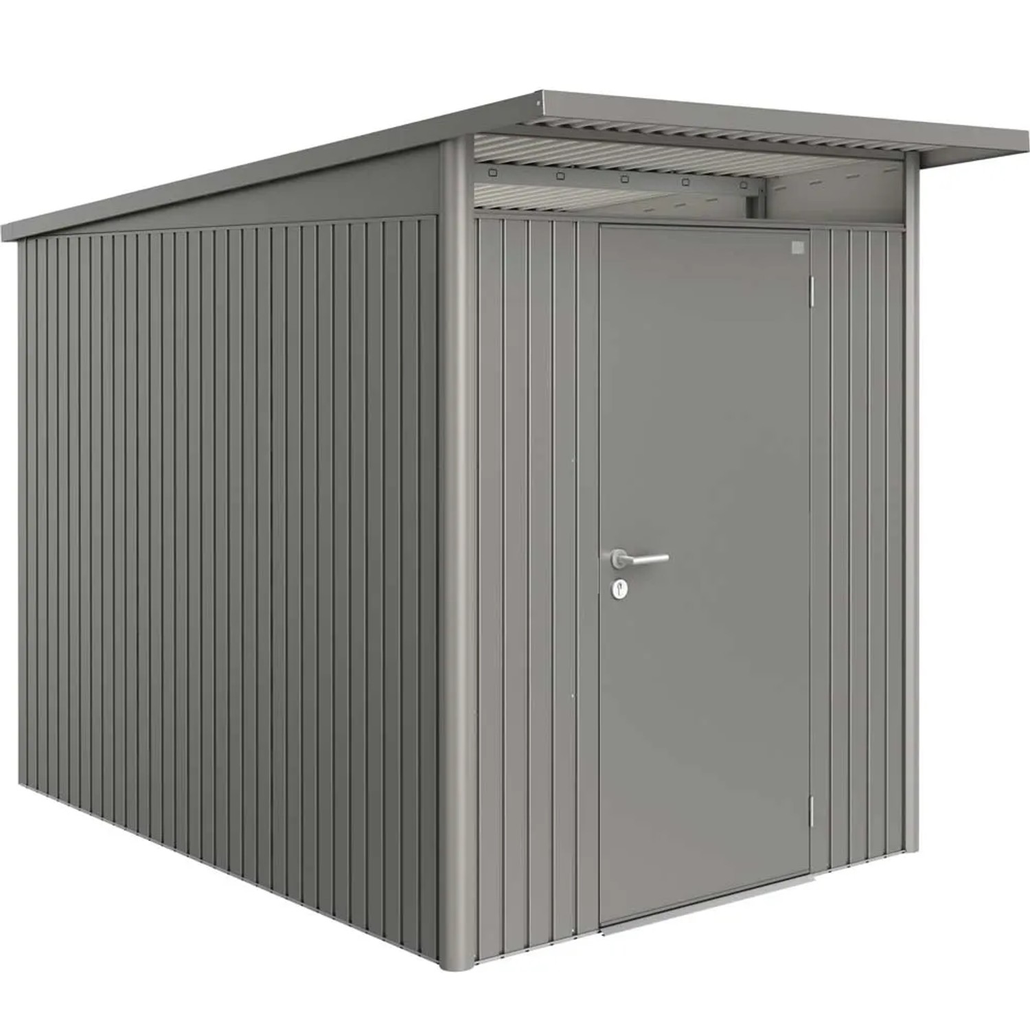 Biohort Domek ogrodowy szary kwarc drzwi pojedyncze - 180 x 300 cm