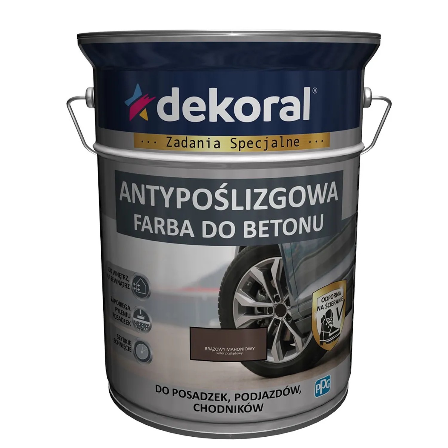 Dekoral Farba do betonu 5l mahoniowy brąz
