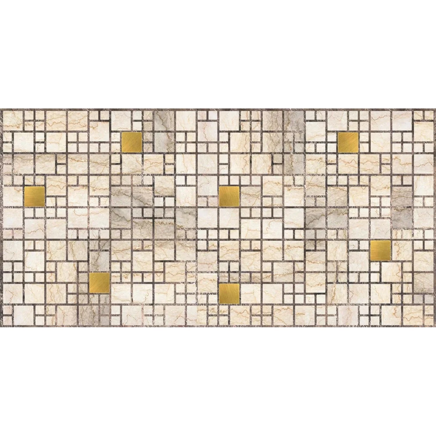 Polami Kafel dekoracyjny PVC Marble and gold 48x96 cm