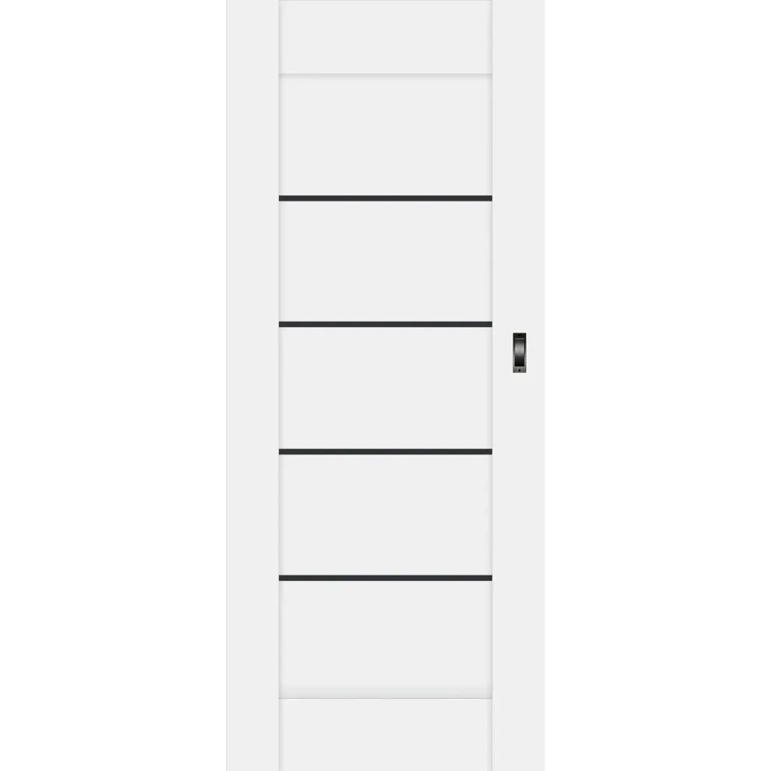 Classen Skrzydło Falko biel arktyczna czarna szyba przesuwne 80L