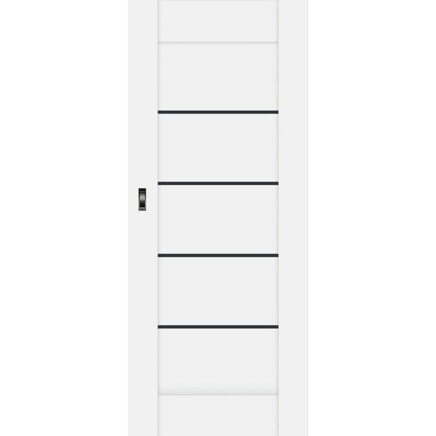 Classen Skrzydło Falko biel arktyczna czarna szyba przesuwne 80P