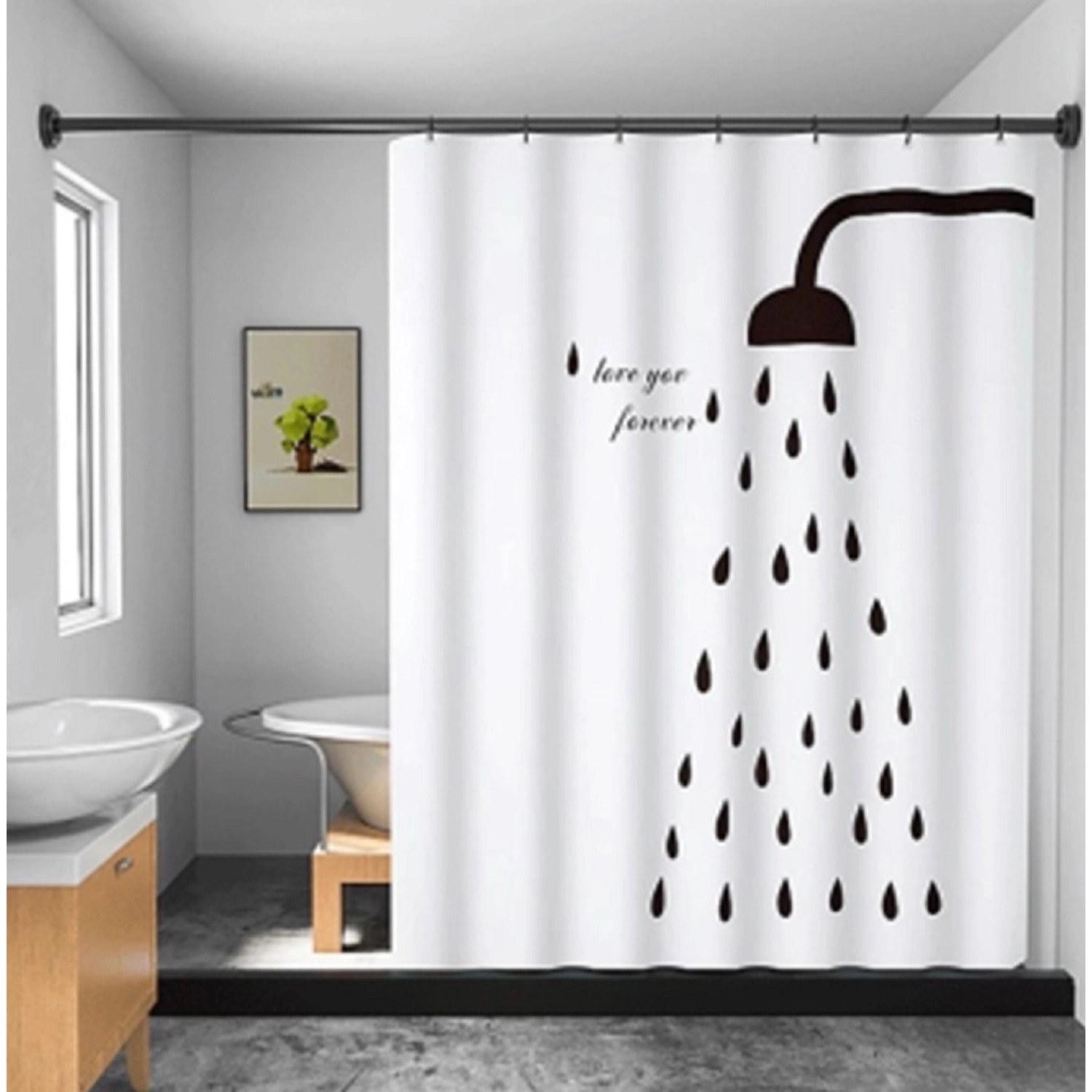 Zasłonka prysznicowa Shower, 180x200