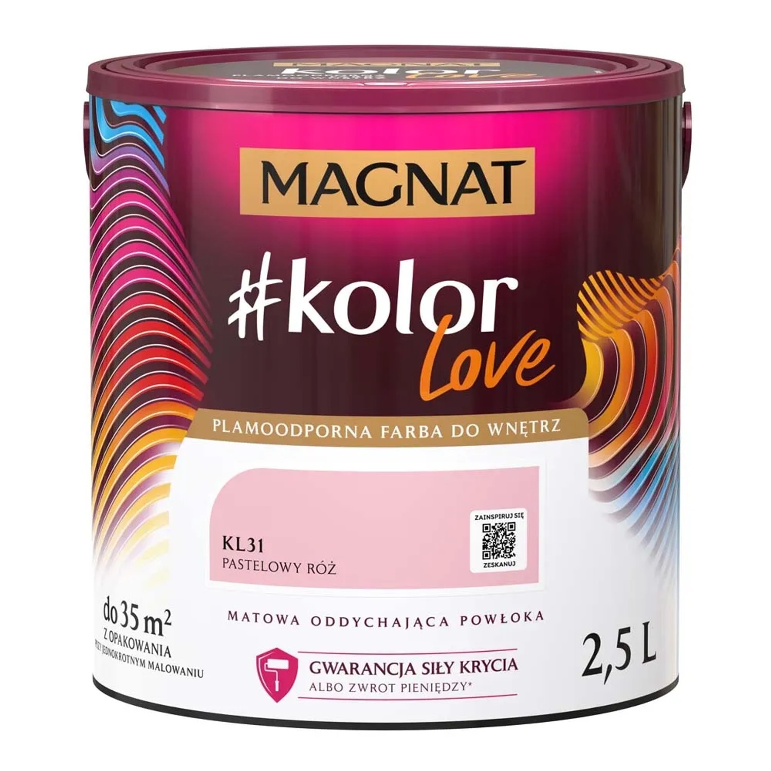 Farba Magnat KolorLove pastelowy róż 2,5 l
