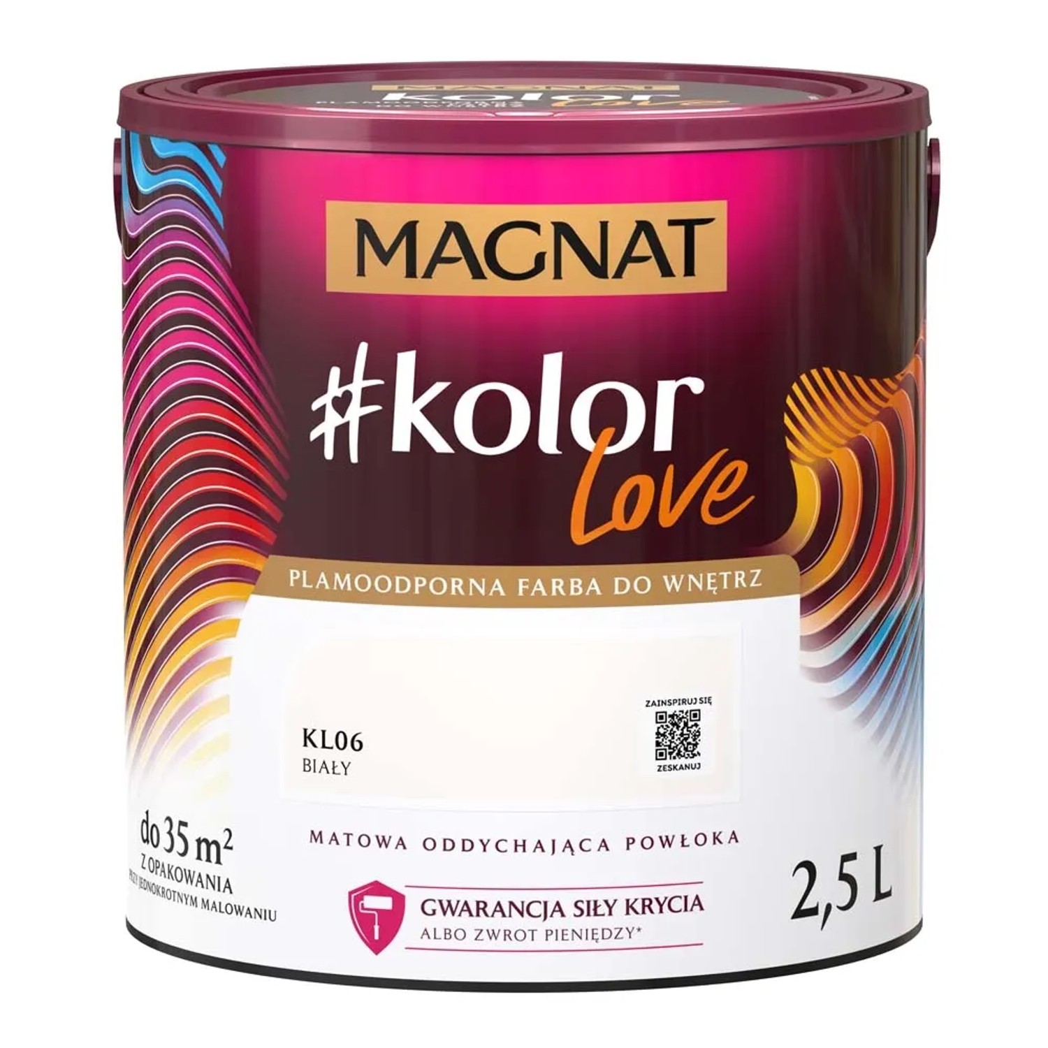 Farba Magnat KolorLove biały 2,5 l