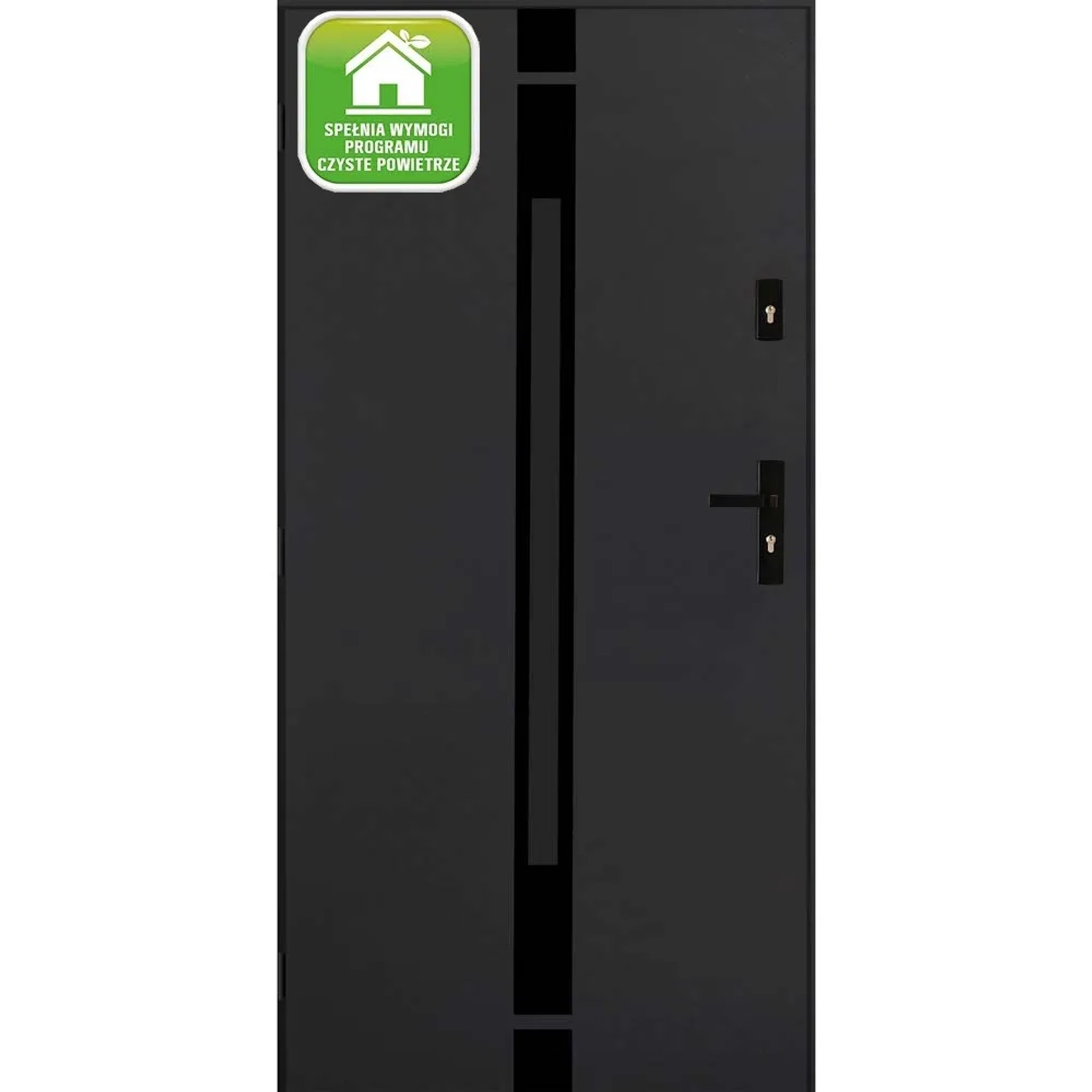 PANTOR Drzwi zewnętrzne stalowe Silves antracyt 90L