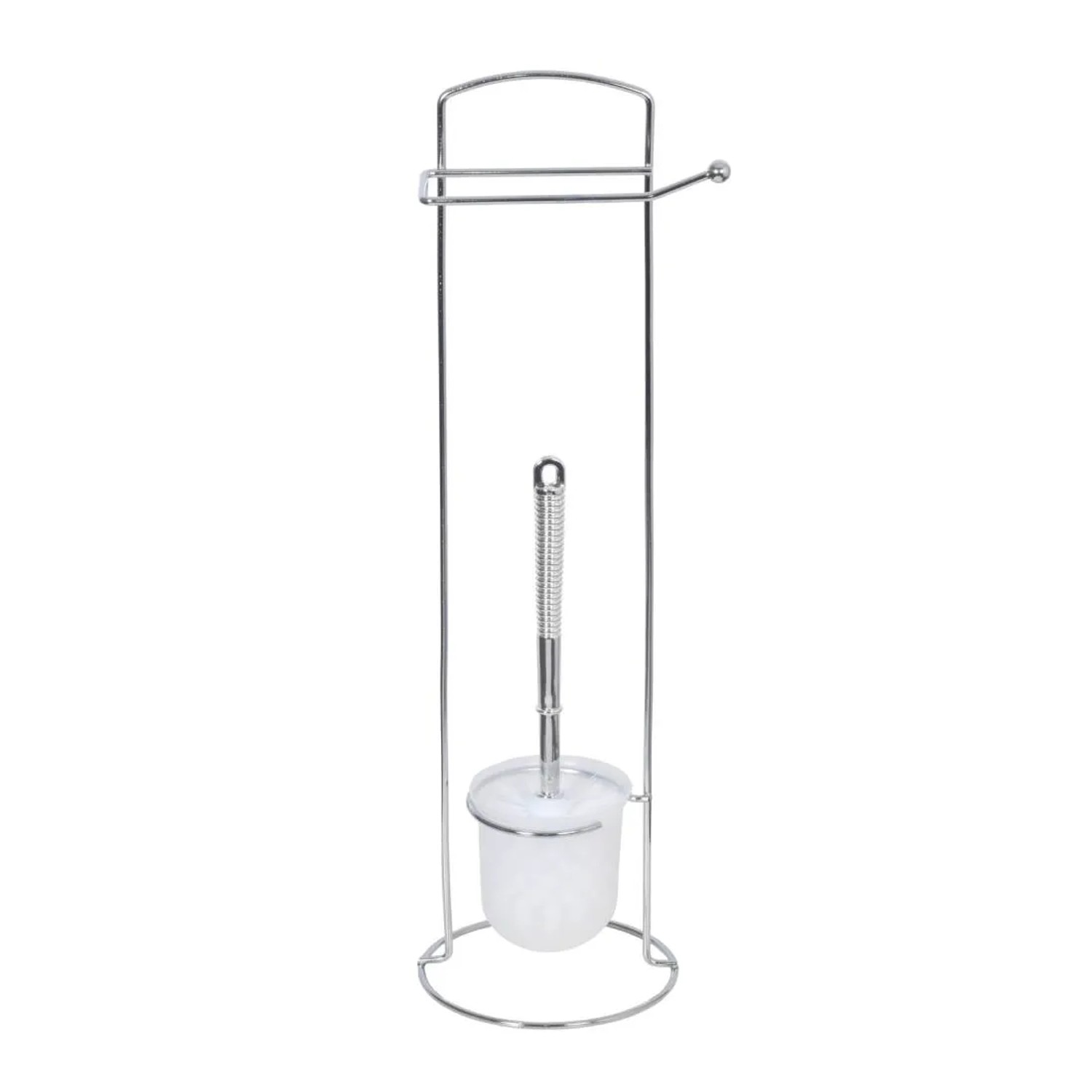 Bisk Stojak One na papier toaletowy i szczotkę WC chrom