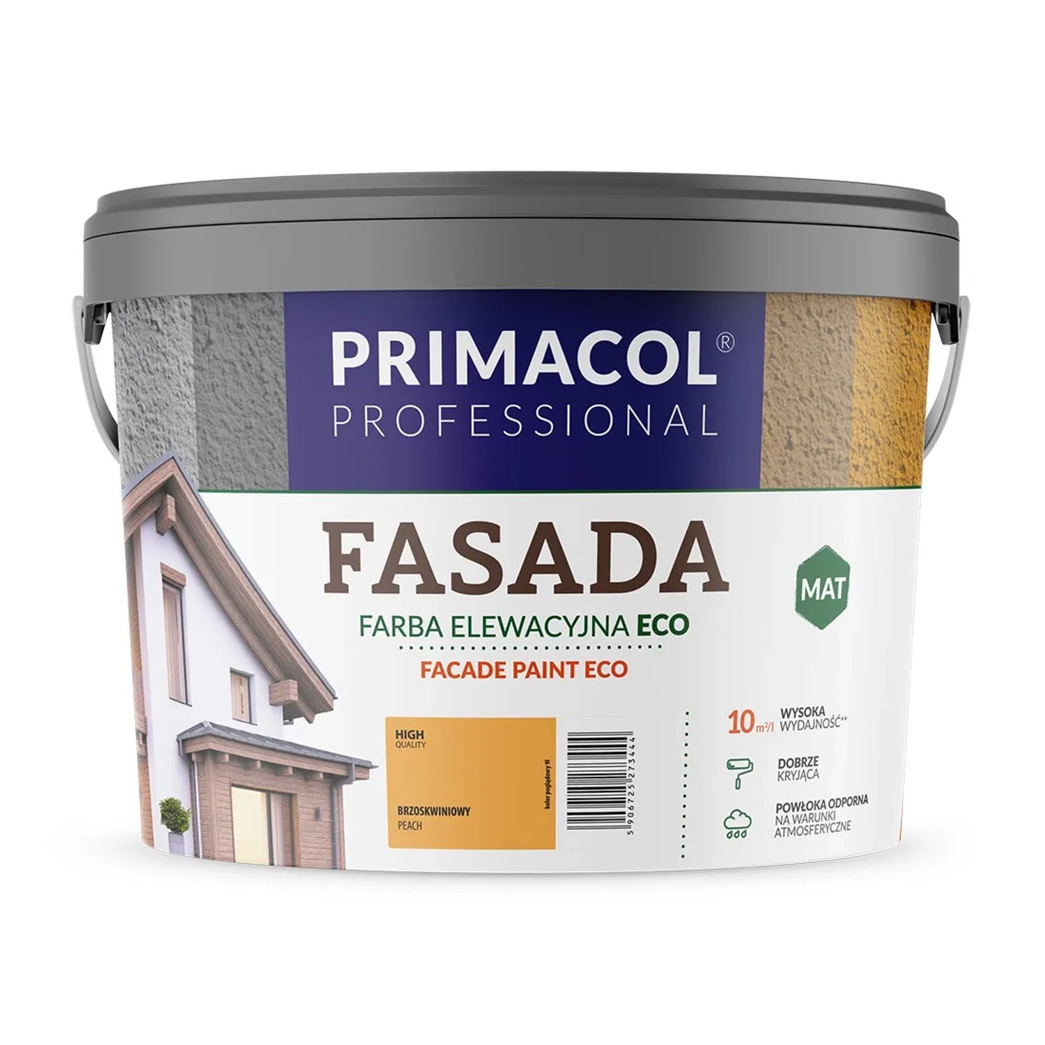 Primacol Farba elewacyjna Fasada Eco 4,5 l brzoskwiniowa