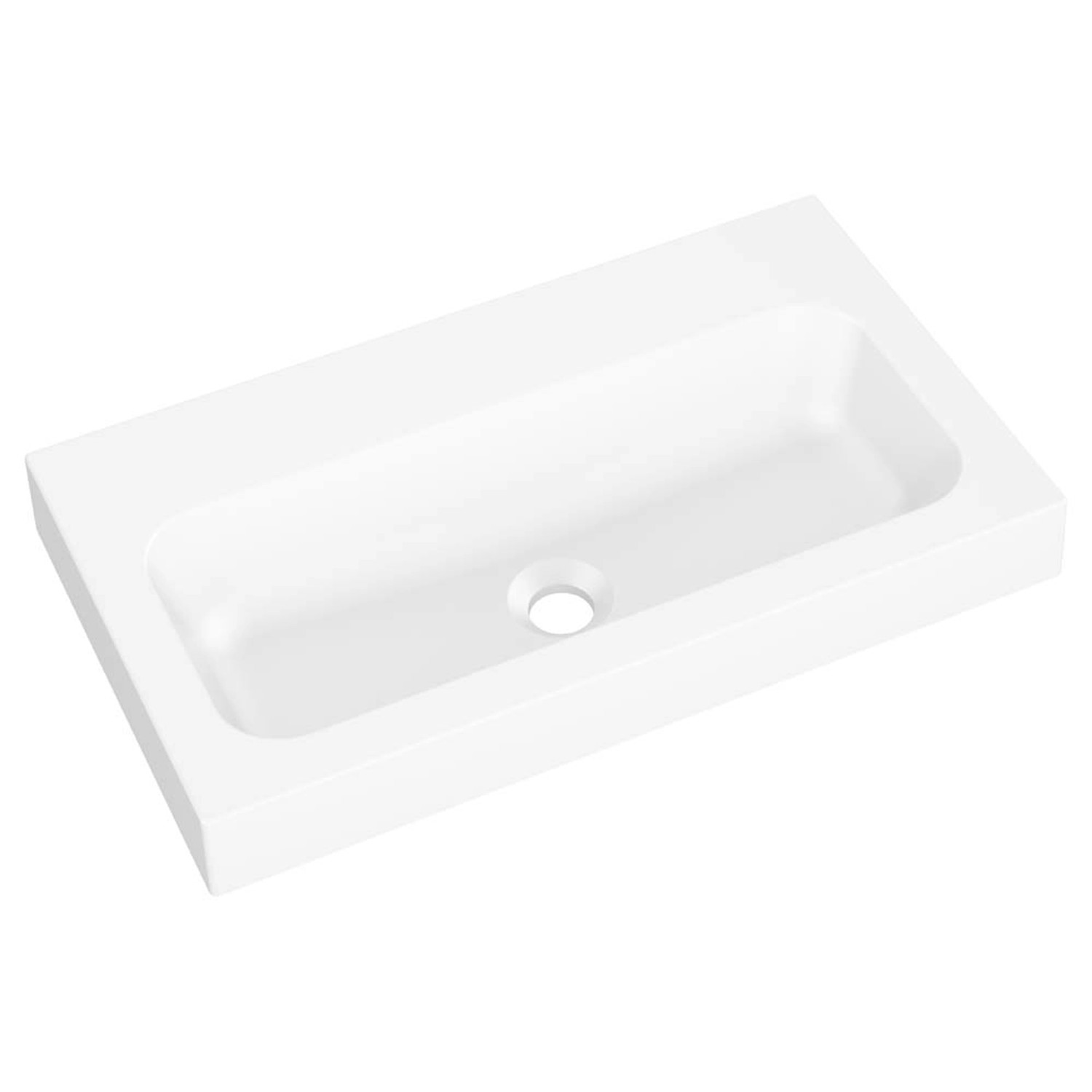 Umywalka MILET 35 Granitowa pure white 35 x 61 x 9 cm