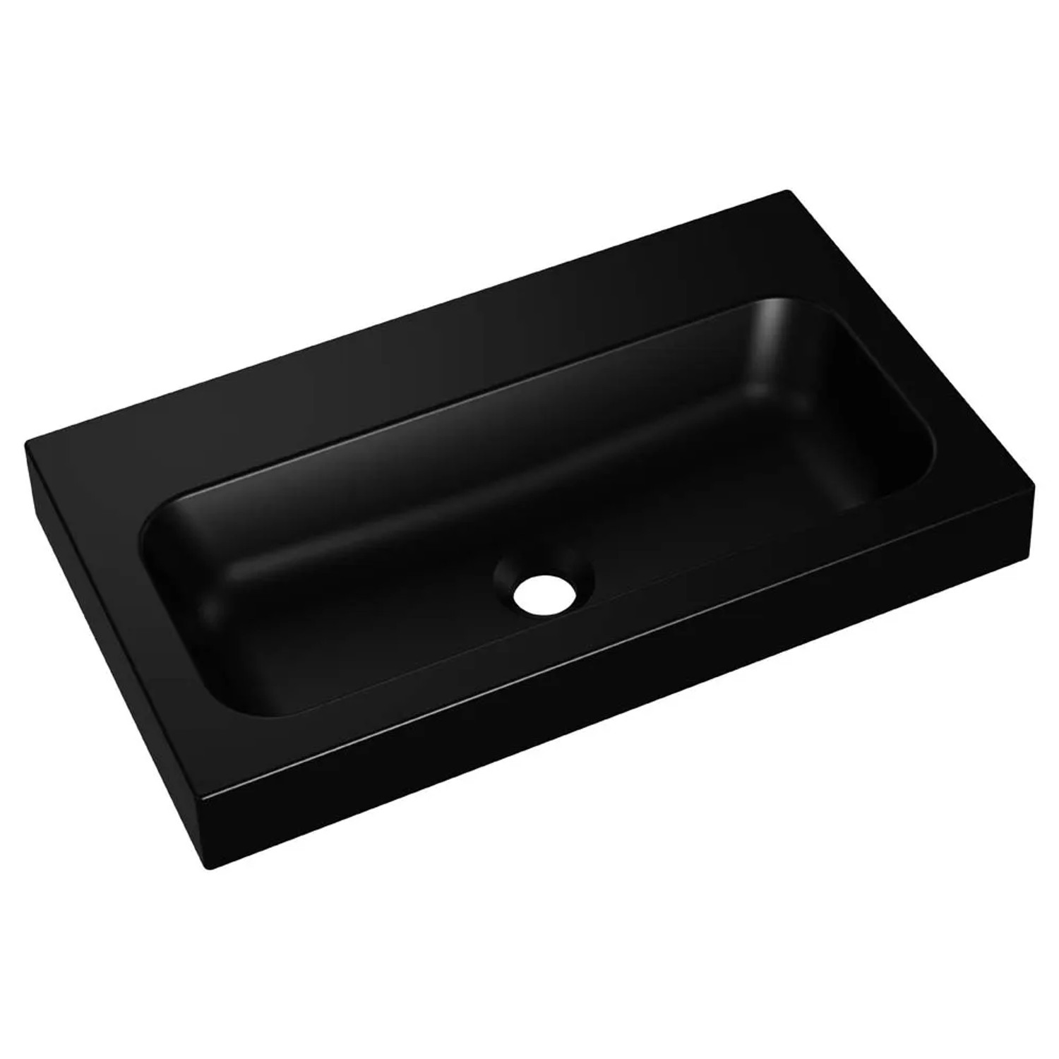 Umywalka MILET 35 Granitowa deep black 35 x 61 x 9 cm