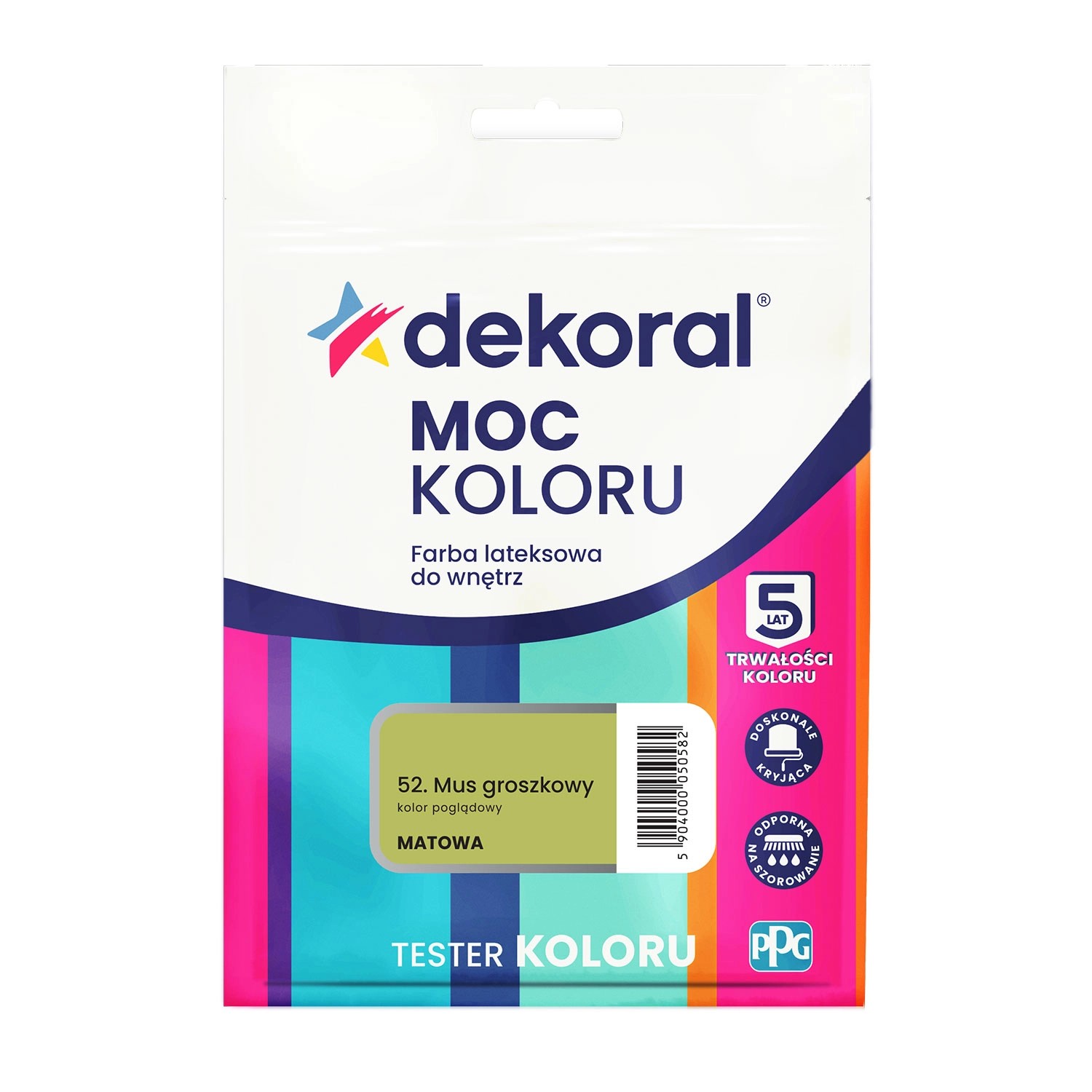 Tester farby Dekoral Moc Koloru mus groszkowy 40 ml