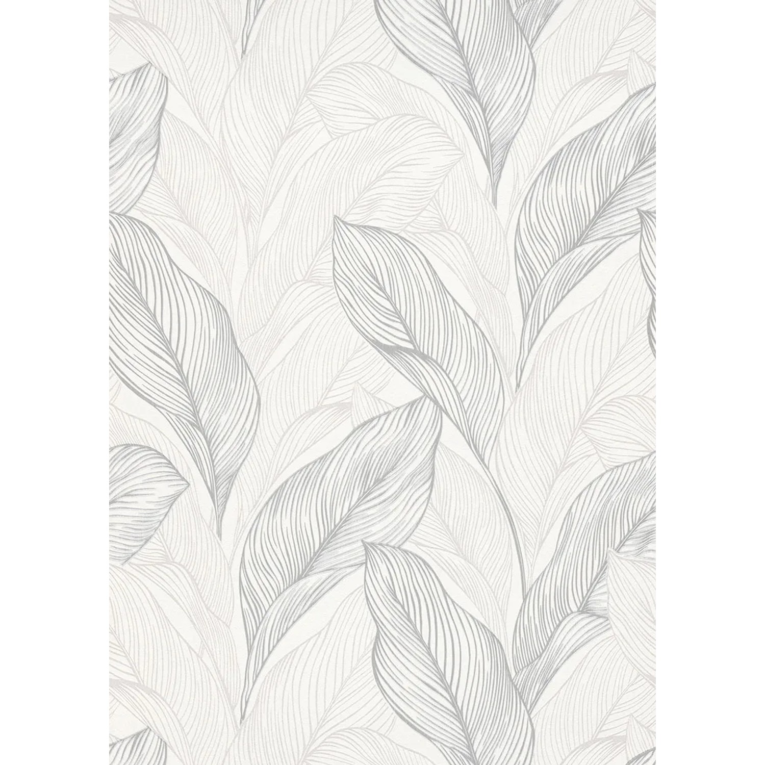 Tapeta winylowa na flizelinie SZARE LIŚCIE