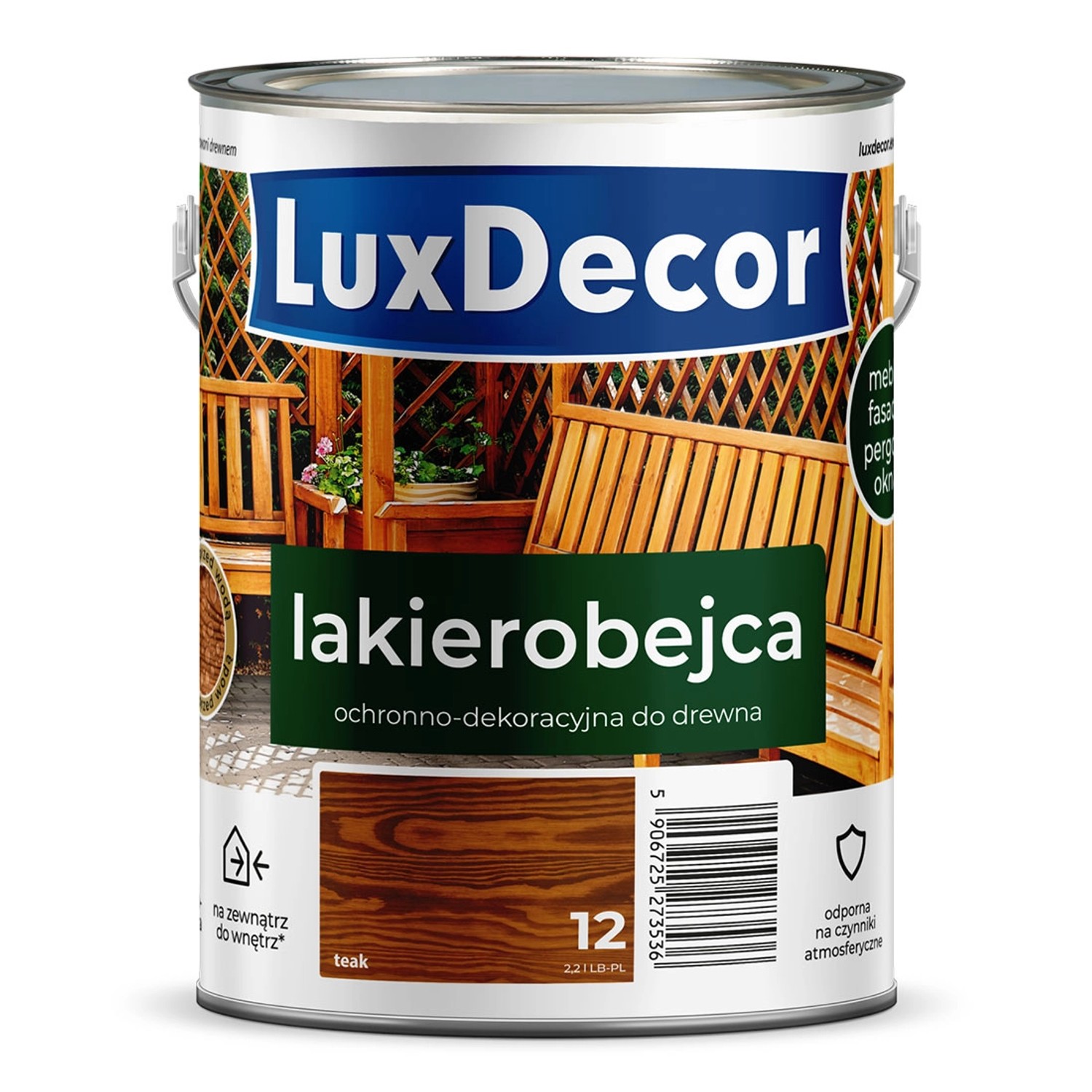 LuxDecor Lakierobejca ochronno-dekoracyjna 2,2 L teak