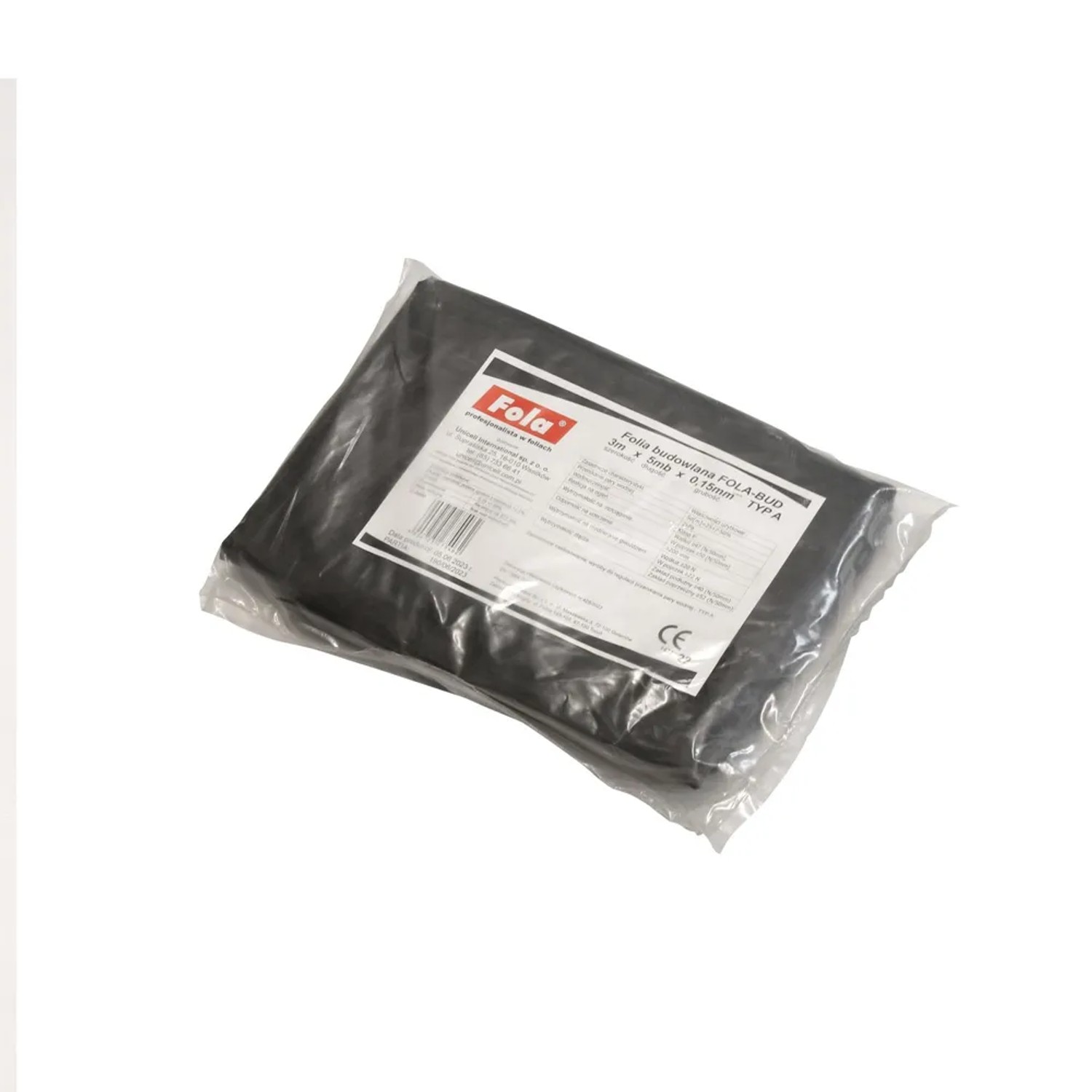Fola Folia budowlana czarna 0,15 mm 3x5m