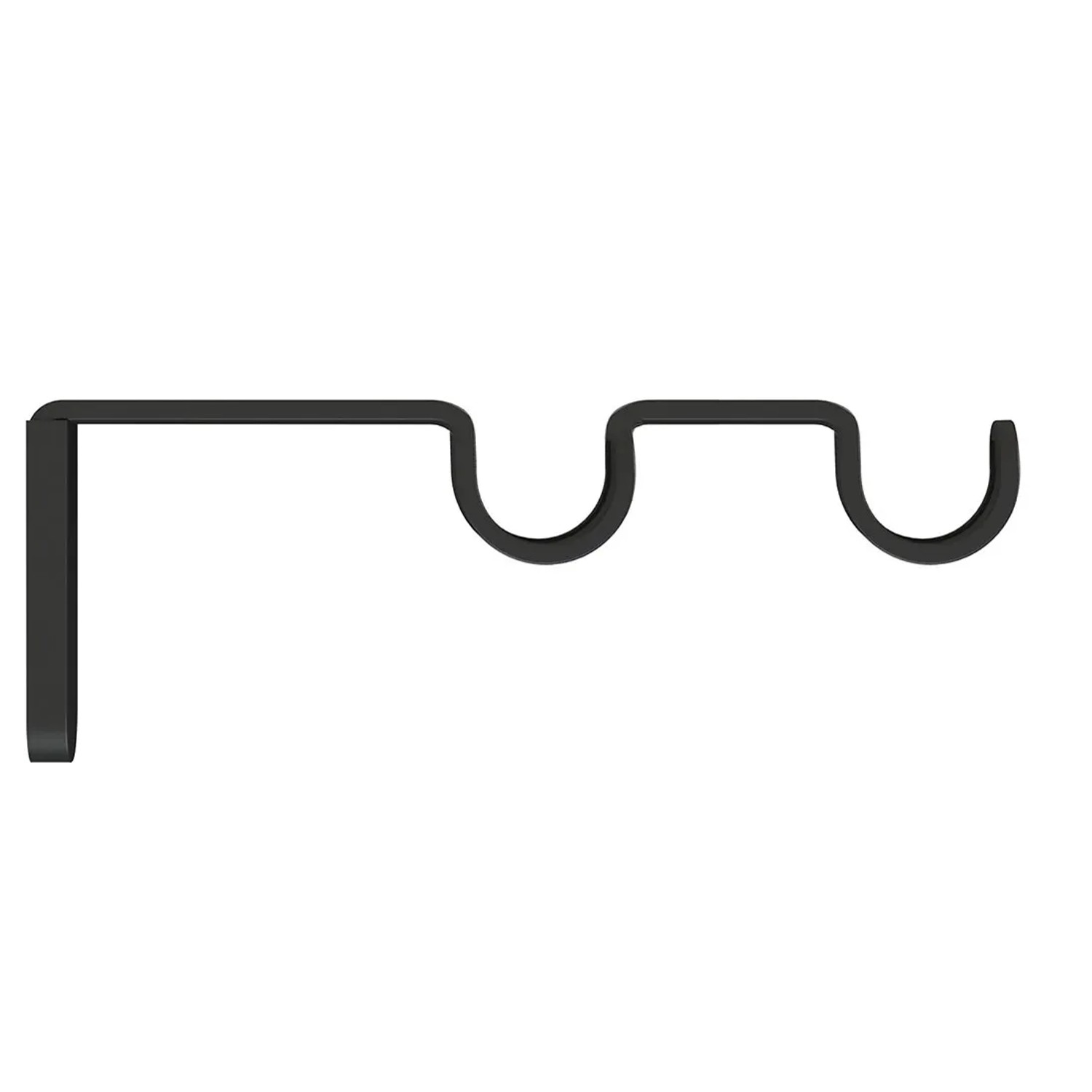 Wspornik karnisza podwójnego blaszka fi19 mm czarny 1 szt.