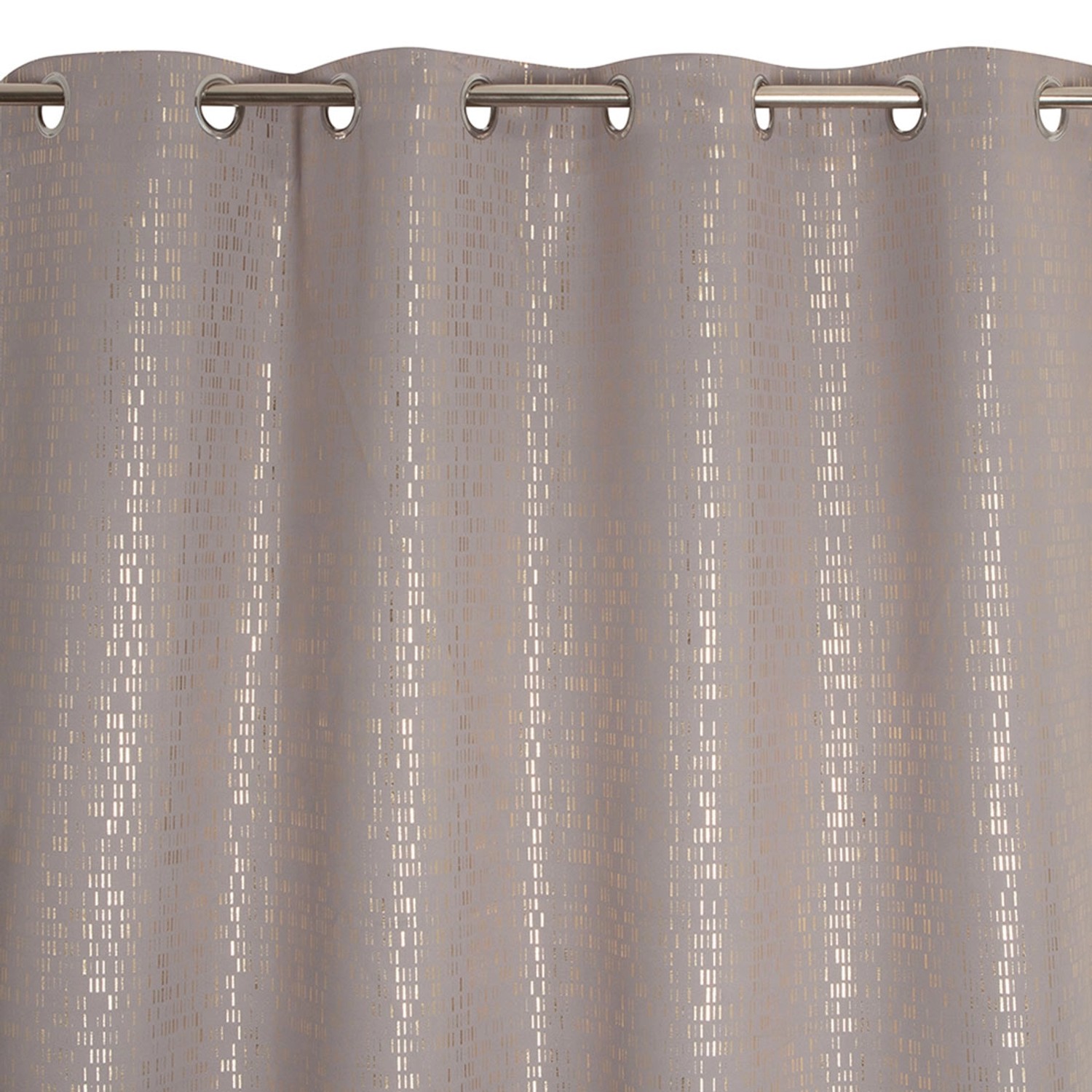 Zasłona ASPASIE na przelotkach 135 x 260 cm beż/złoty