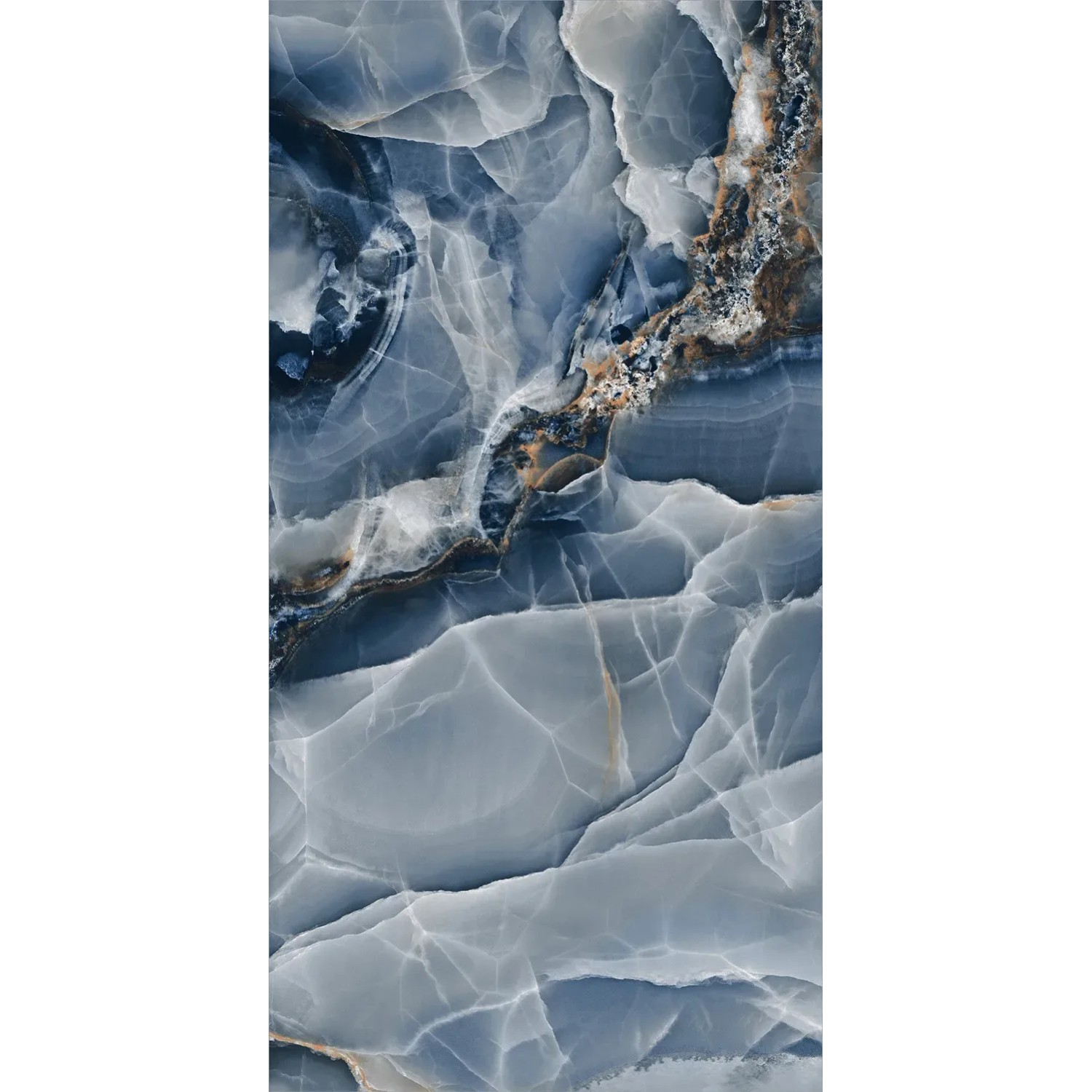 Gres szkliwiony polerowany Andora blue 60 x 120 cm