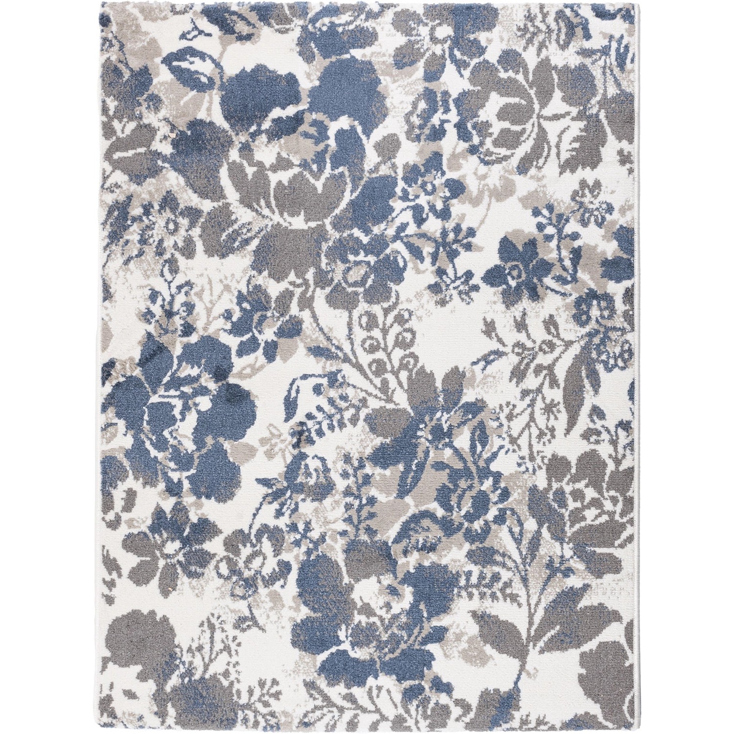 Multidecor Dywan NORMAN kwiaty 67 x 120 cm szaro-niebieski