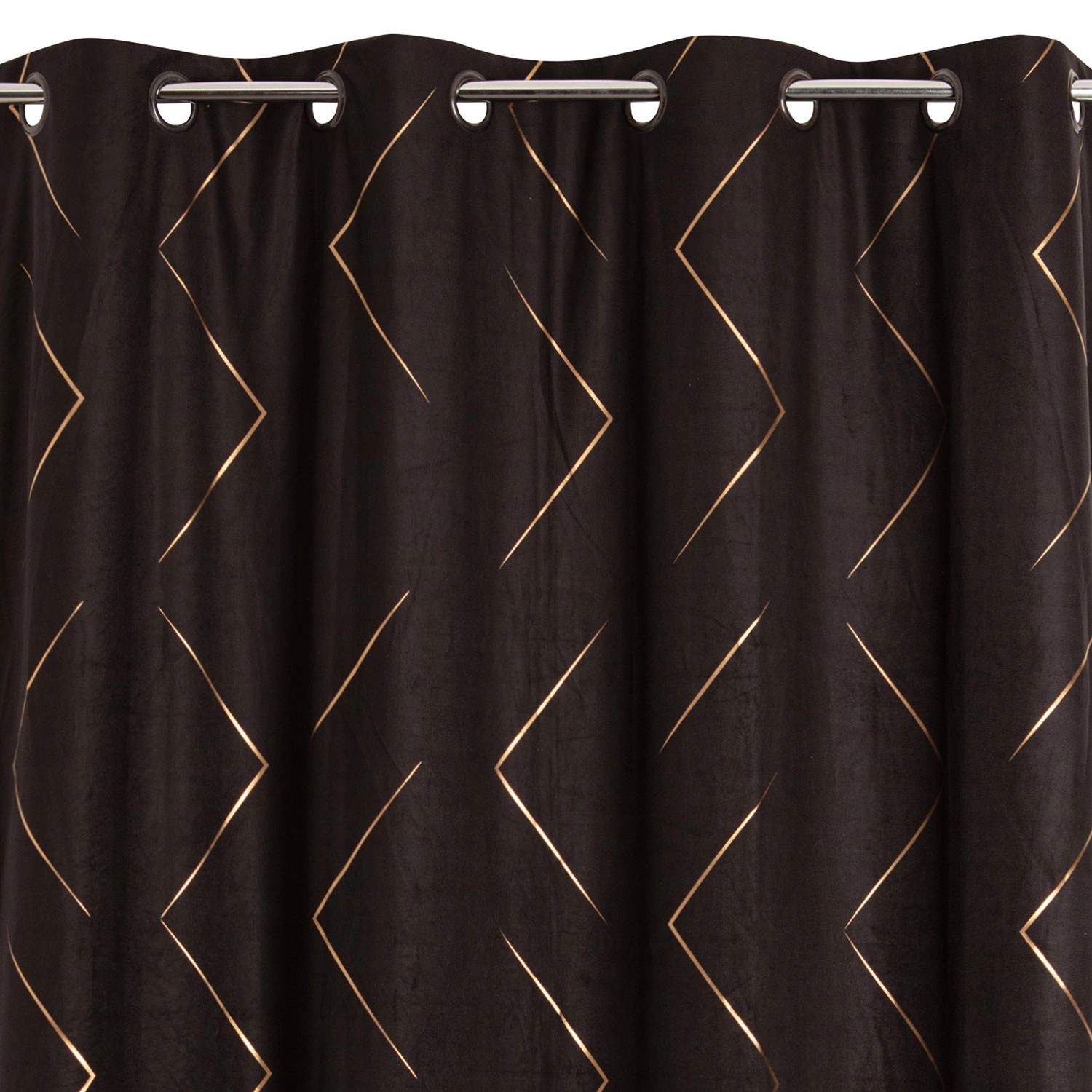 Zasłona LUBA na przelotkach 140 cm x 260 cm czarna