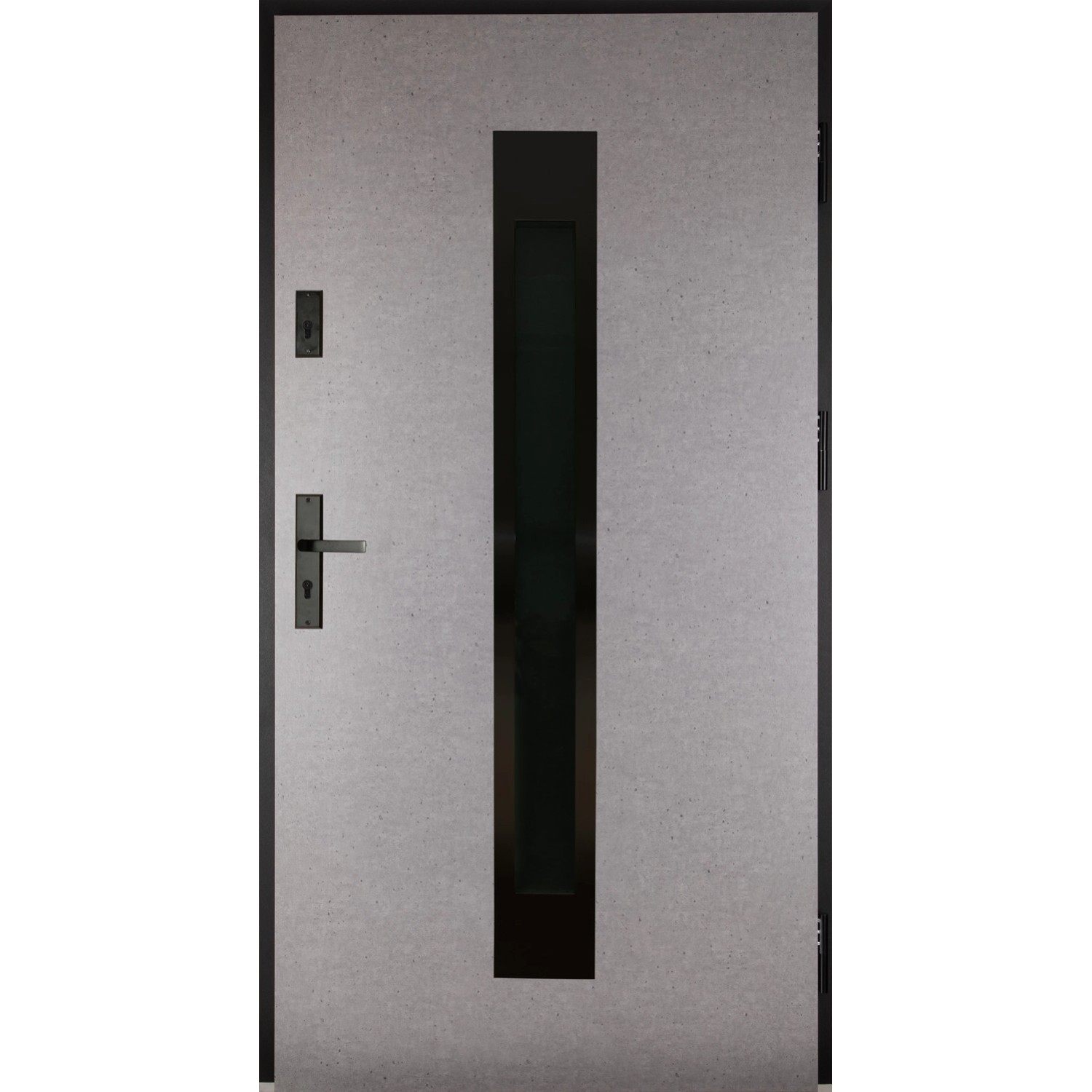 SPLENDOOR Drzwi zewnętrzne Satis black beton otwierane otwierane na zewnątrz 90P