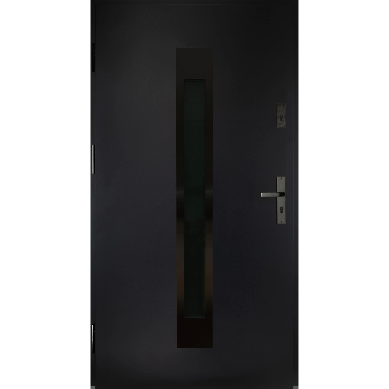 SPLENDOOR Drzwi zewnętrzne Satis black czarne otwierane otwierane na zewnątrz 90L