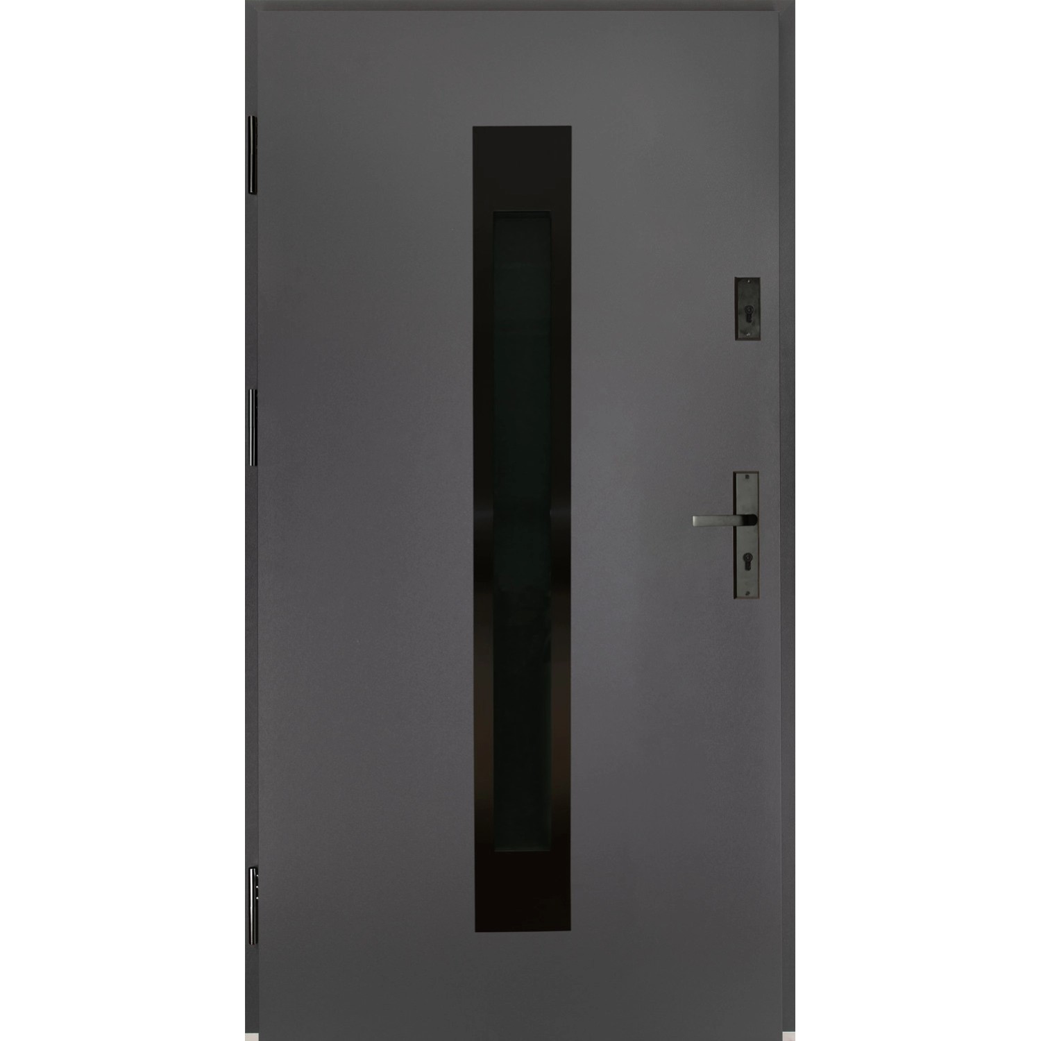 SPLENDOOR Drzwi zewnętrzne Satis black antra otwierane otwierane na zewnątrz 90L