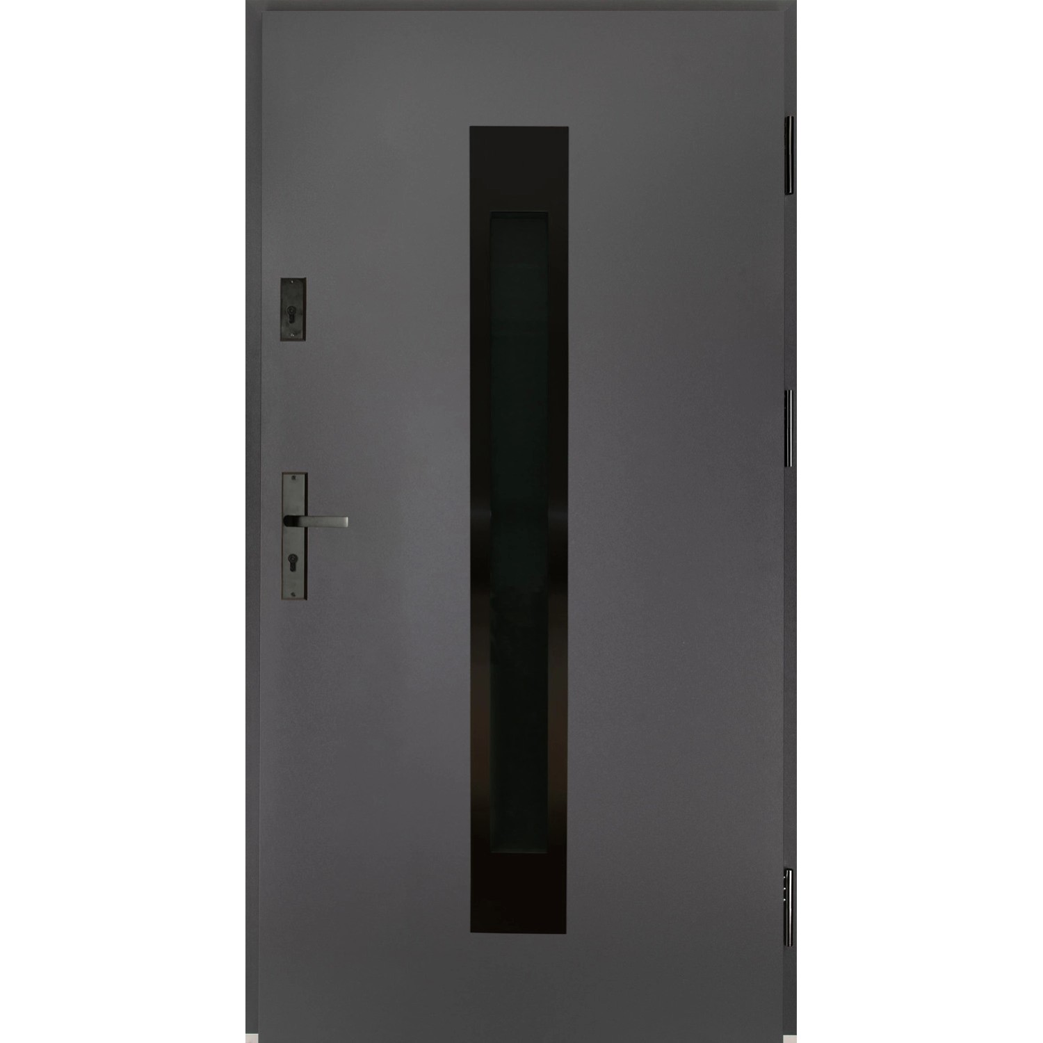 SPLENDOOR Drzwi zewnętrzne Satis black antra otwierane otwierane na zewnątrz 90P
