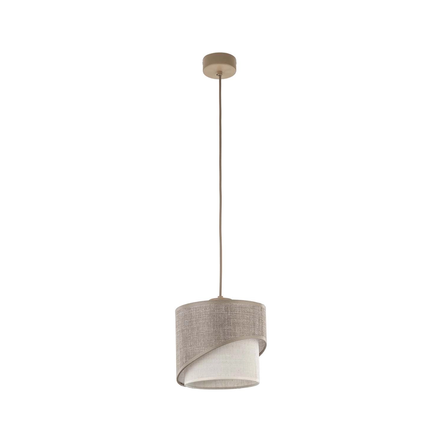 TK Lighting Lampa wisząca ELBRUS LINEN 1xE27 15W kremowa