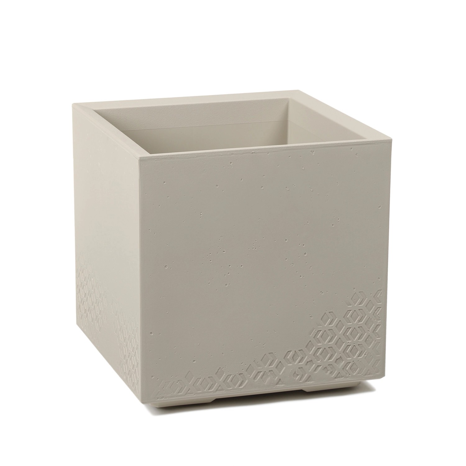 Kwietnik Karo beton beżowy recycled wym. 40x40 cm