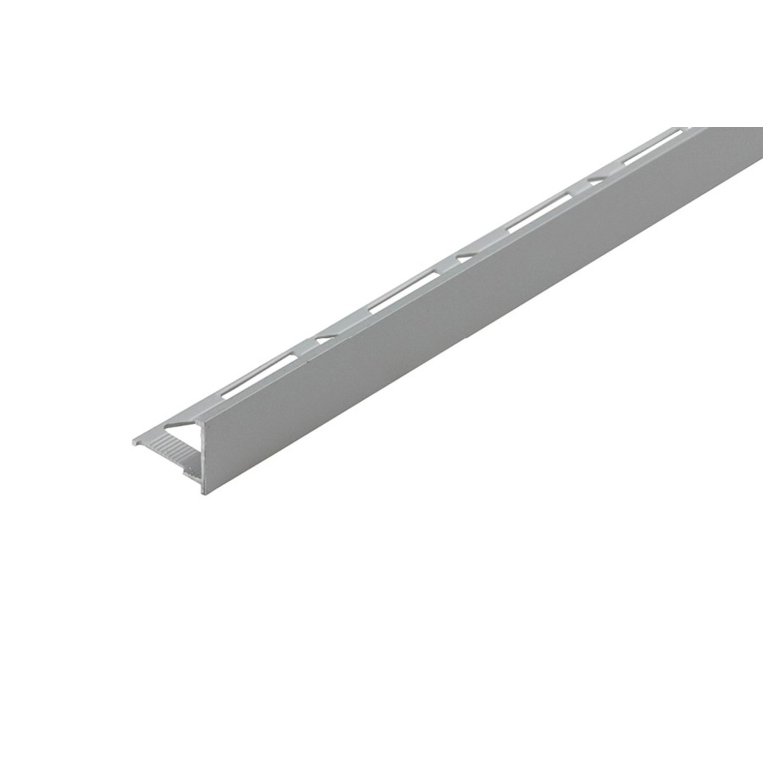 Cezar Profil aluminiowy z krawędzią srebrny mat 12x18x2500 mm