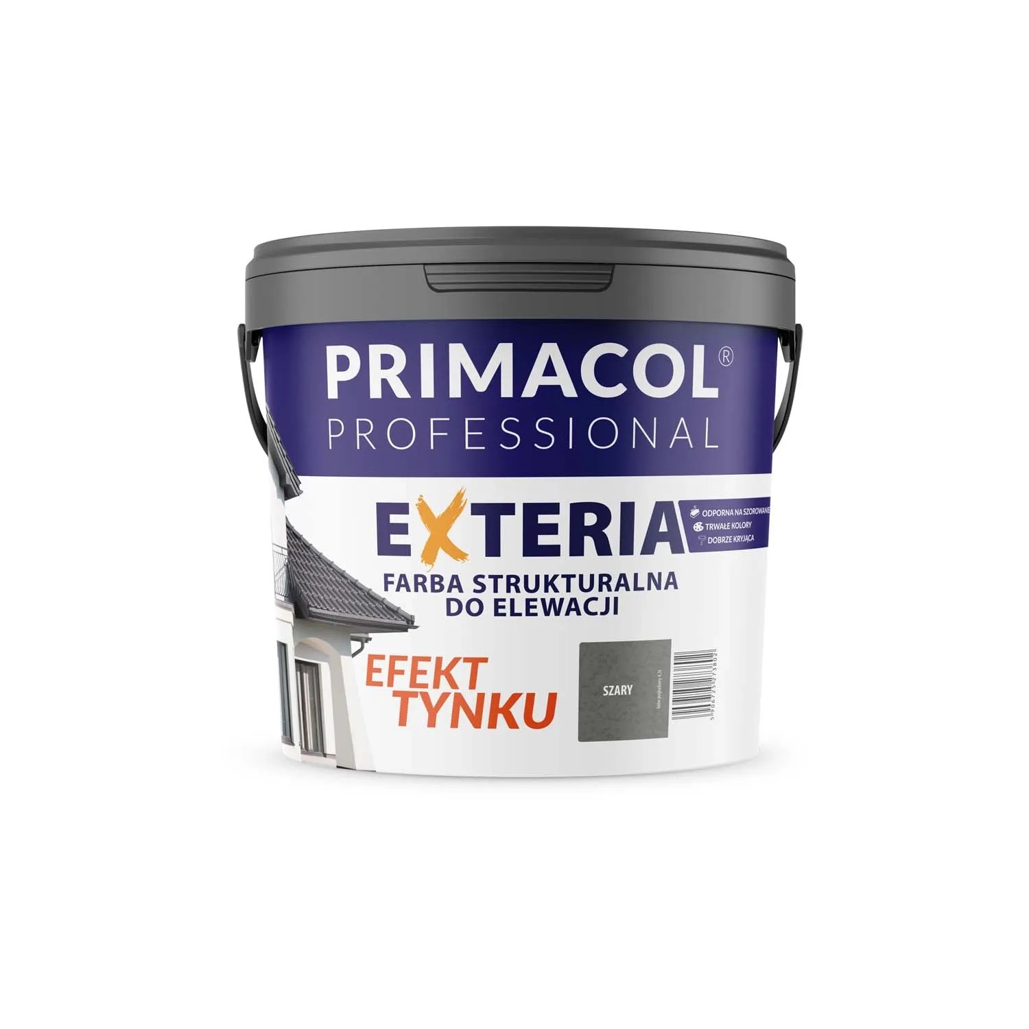 Farba fasadowa Primacol Exteria 4,5l szara