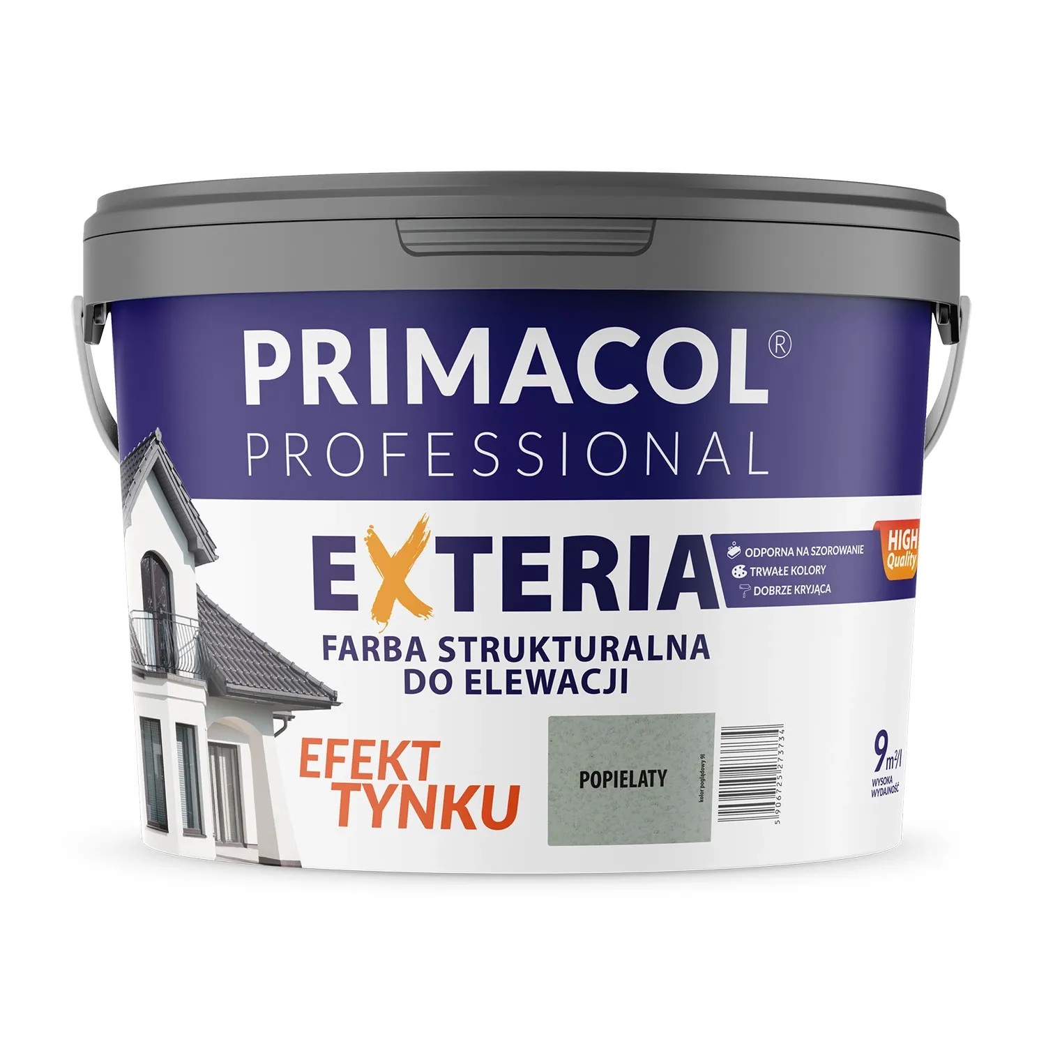 Primacol Farba fasadowa Exteria 9l popielata