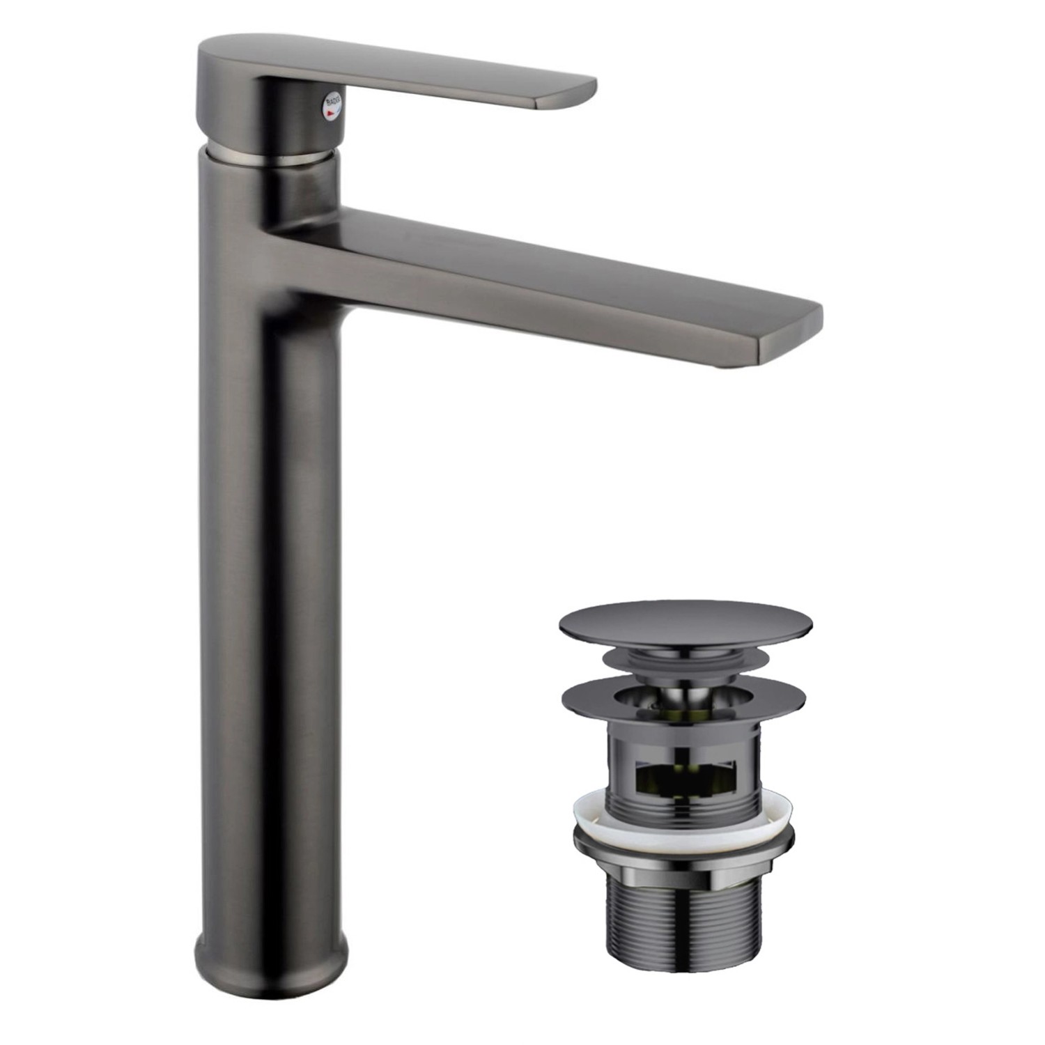 Liveno Bateria umywalkowa wysoka Kappa gun grey