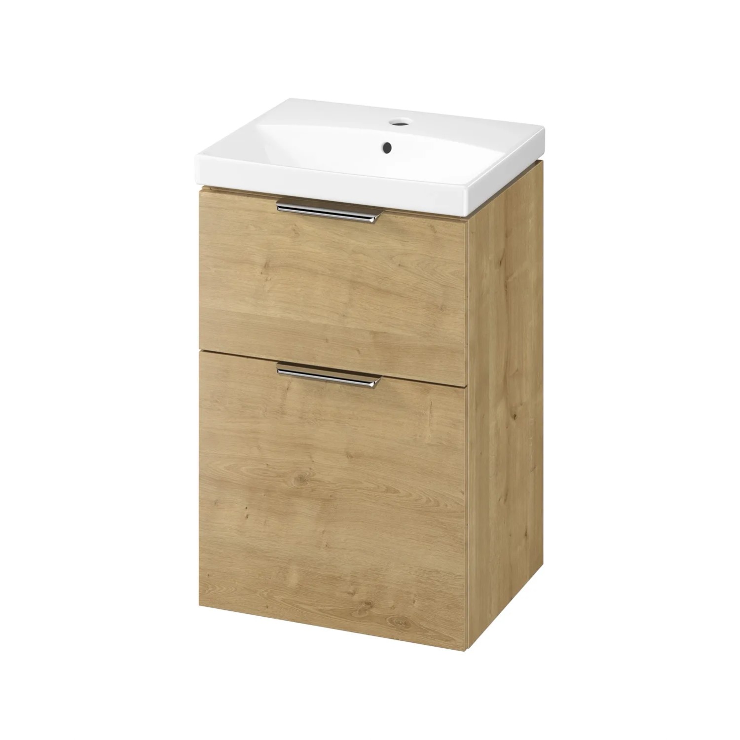 Cersanit Zestaw City szafka z umywalką 50 dąb