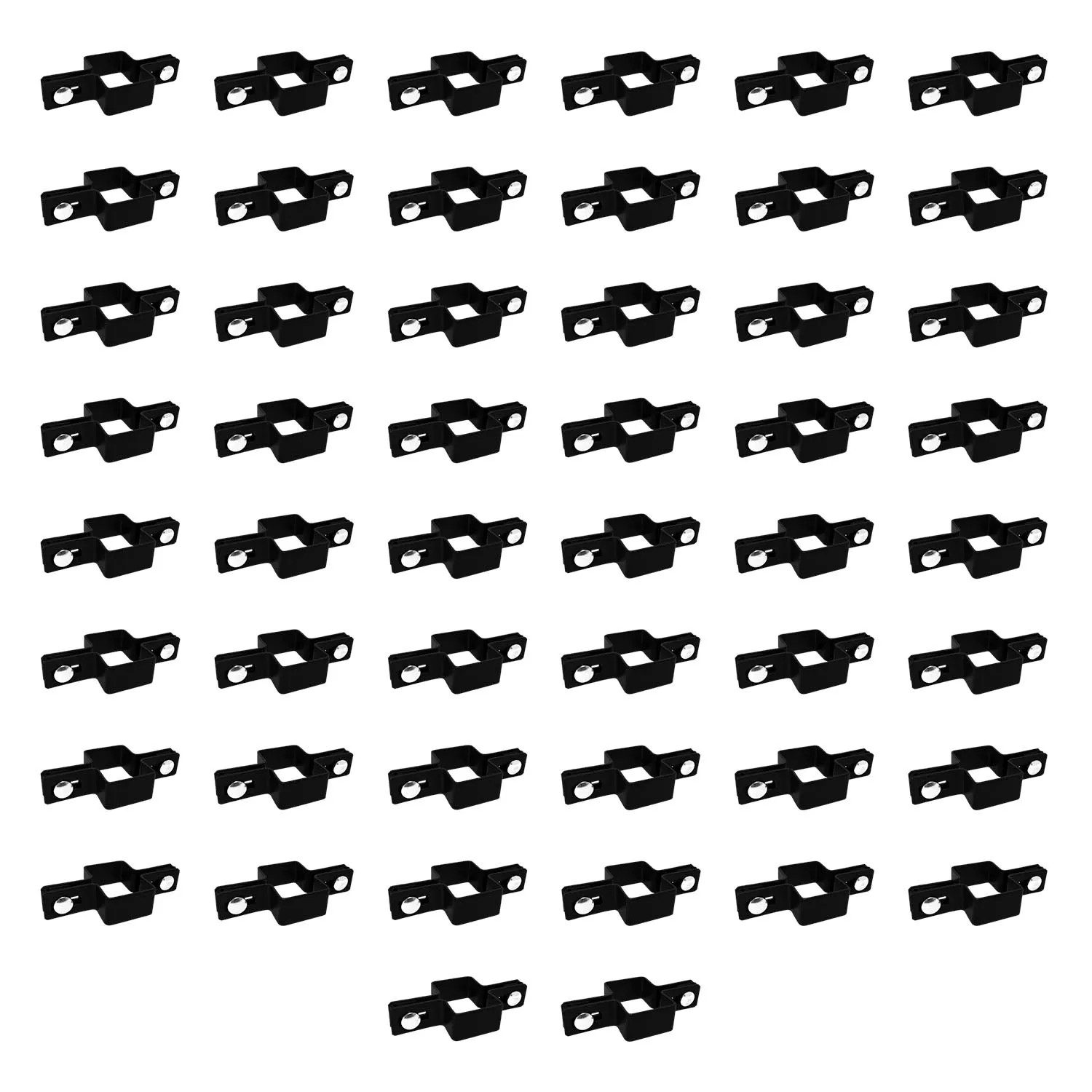 Obejma pośrednia czarna matowa 4 x 6 cm - 50 szt.