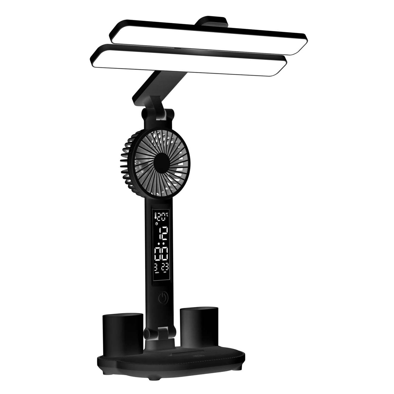 DPM Lampka biurkowa LED 3000/4000/6000K przybornik/wentylator USB