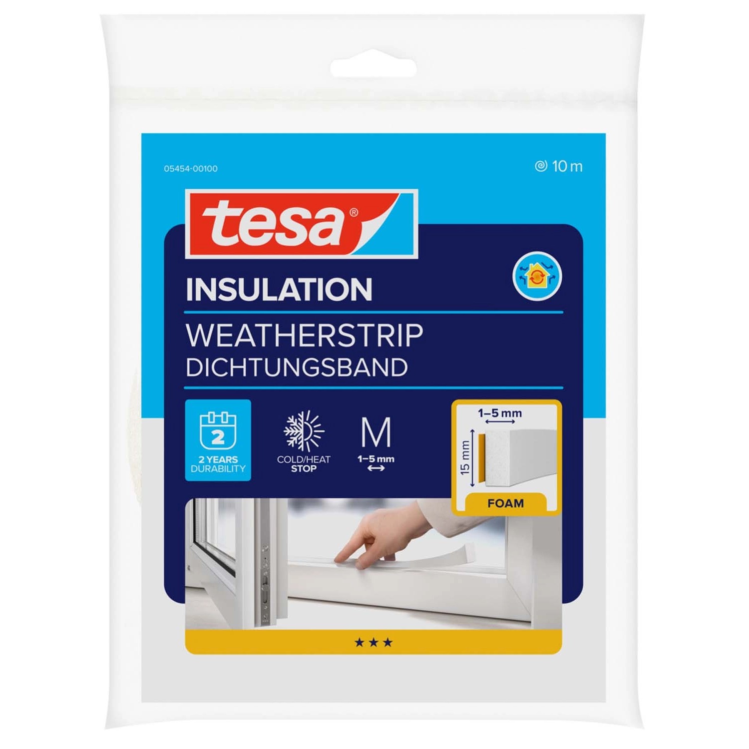 Tesa Uszczelka piankowa Pur Eco 15mm x 10m biała