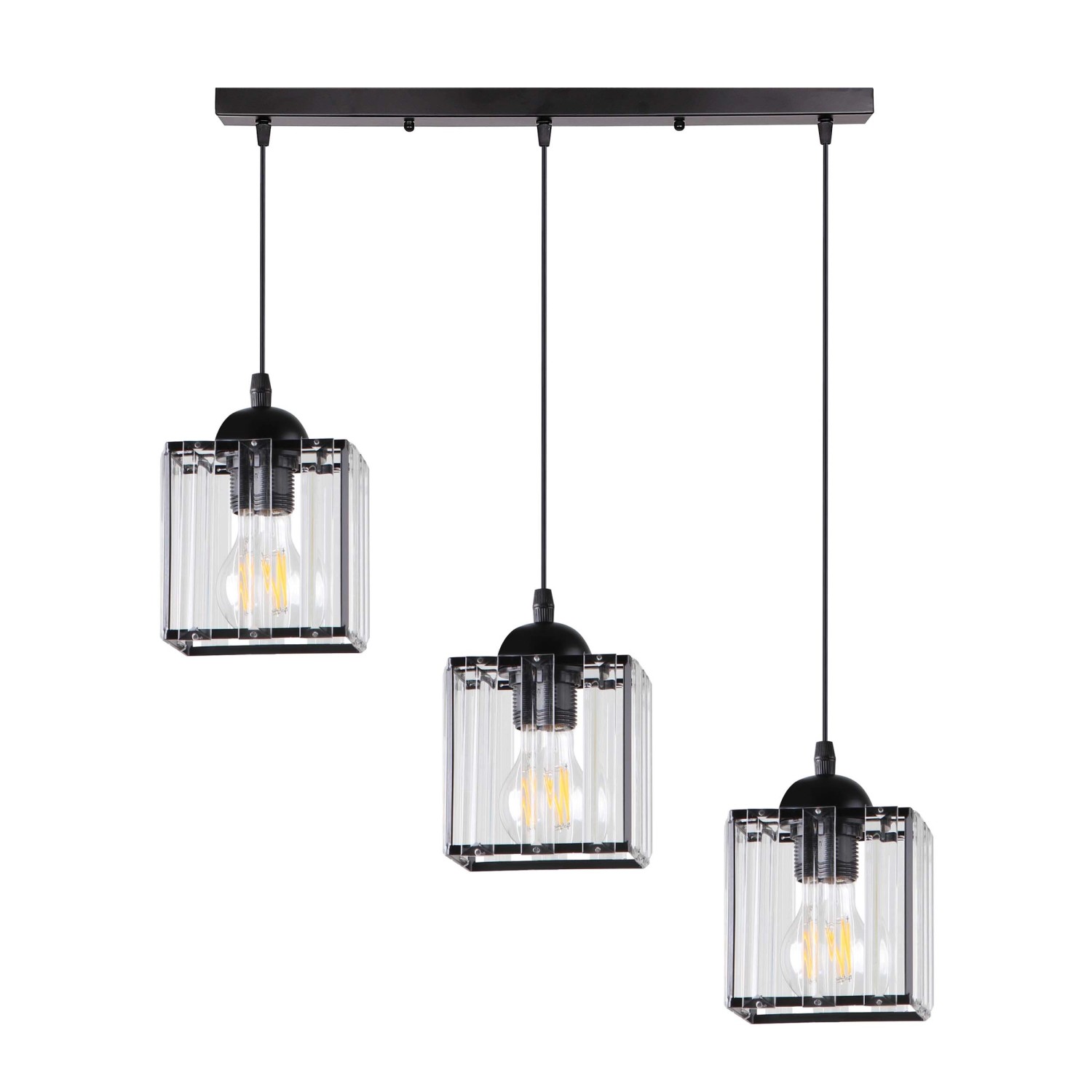 Candellux Lampa wisząca SIGLA 3xE27 40W szer. 66 cm czarna