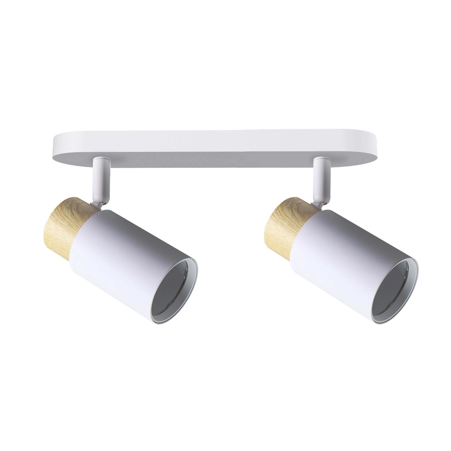 Candellux Lampa sufitowa ROLAR listwa 2xGU10 15W biel+drewno