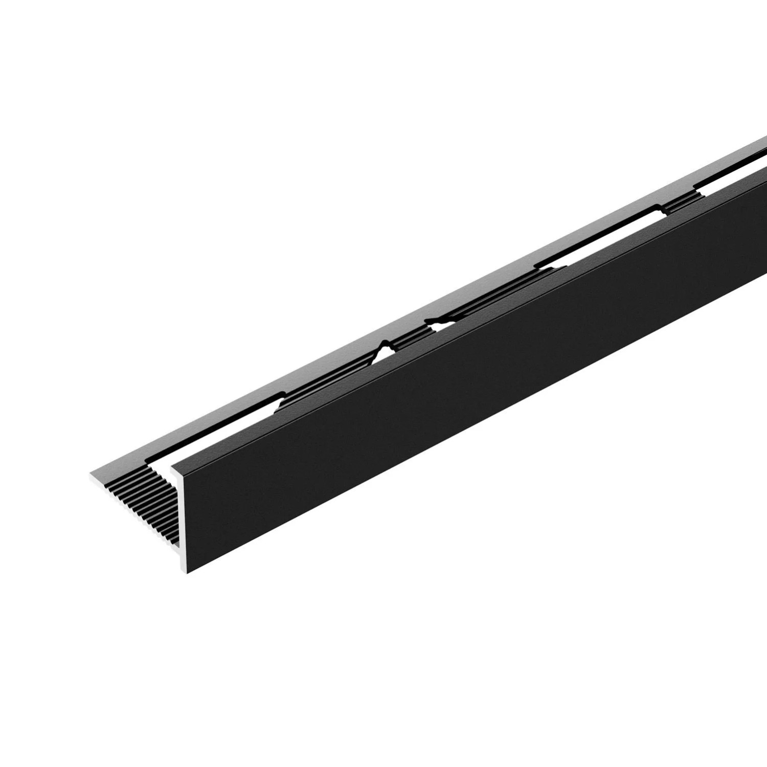 Cezar Profil aluminiowy do glazury krawędziowej Czarny 12x1x2500 mm