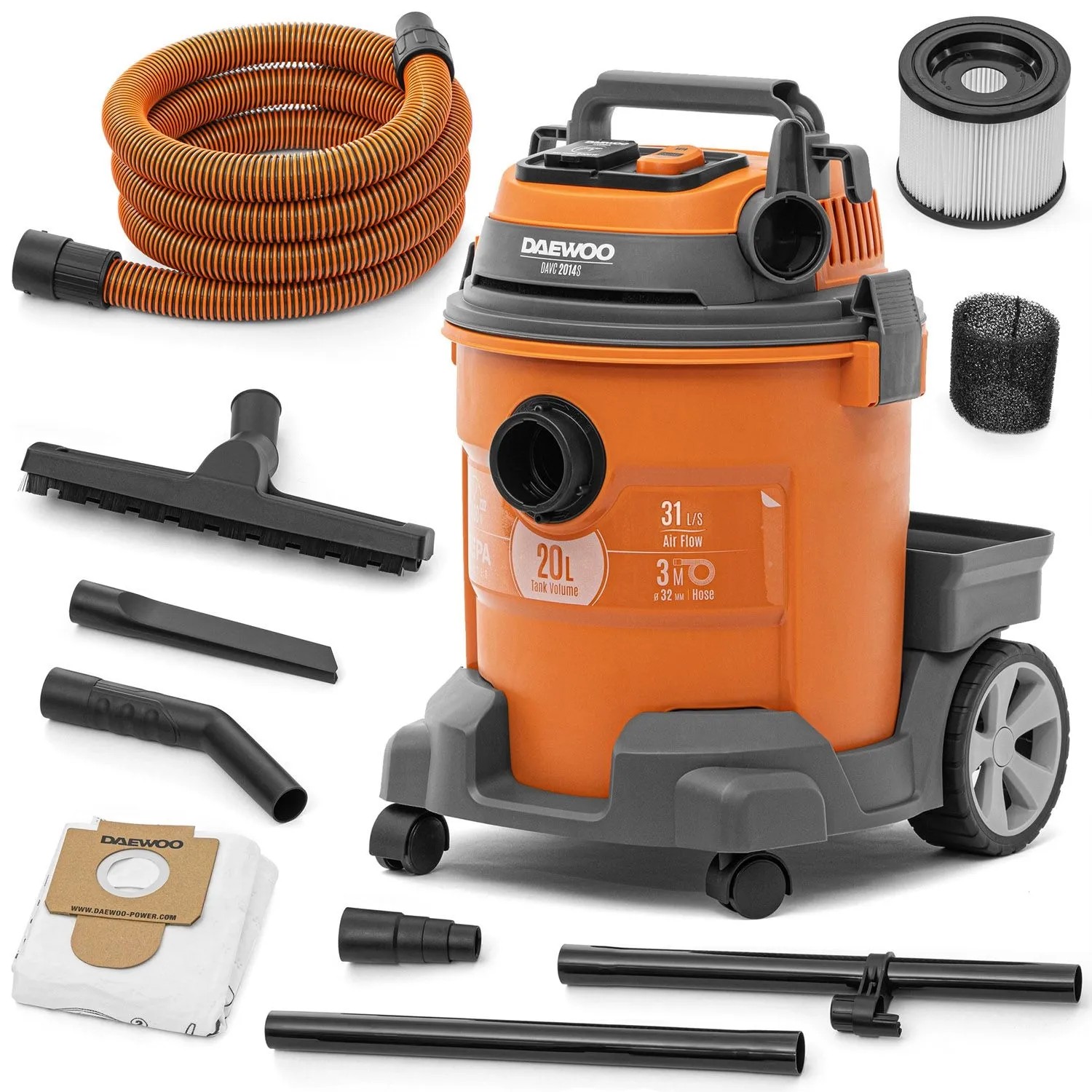 DAEWOO Odkurzacz do liści elektryczny DAVC 2014S 1400W