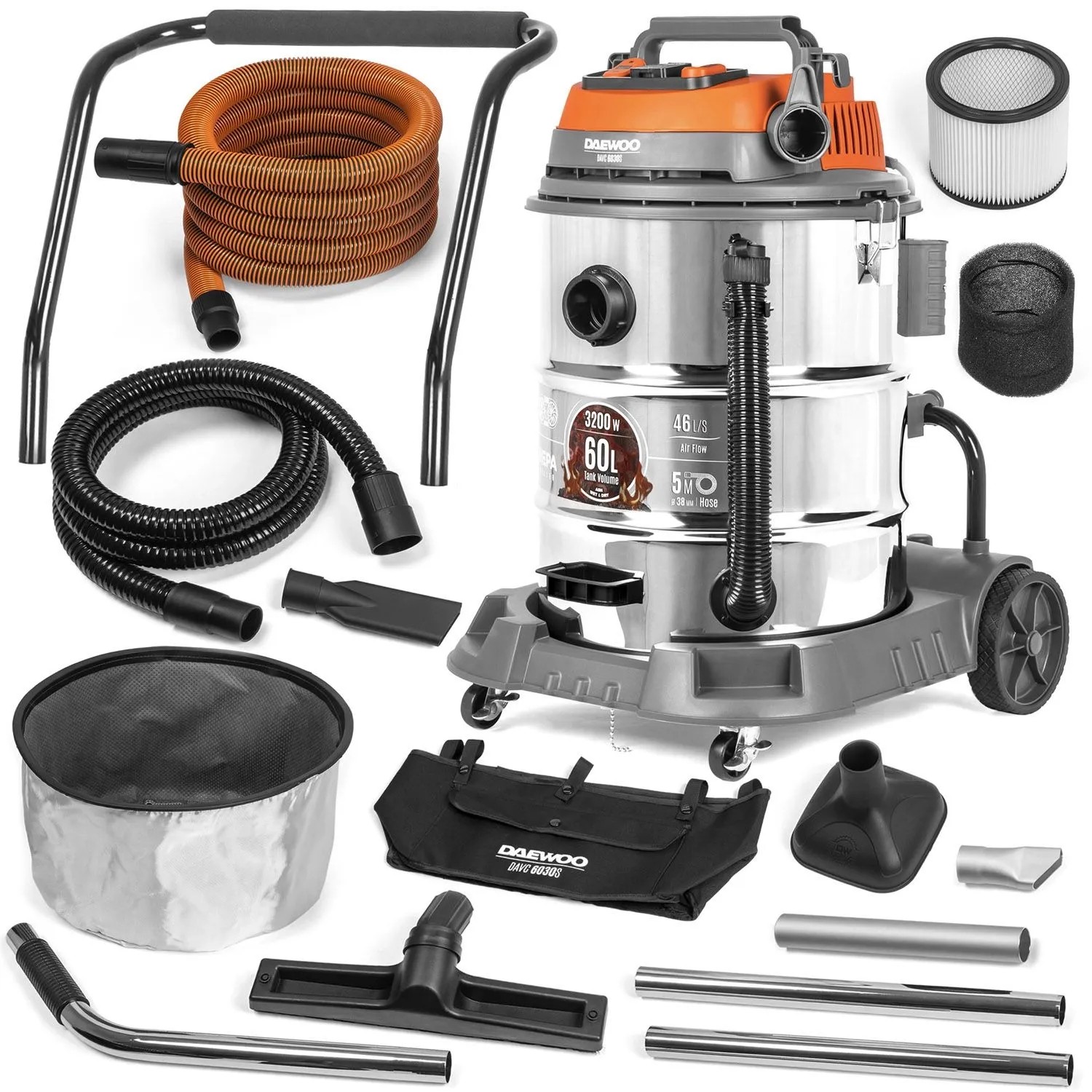 DAEWOO Odkurzacz do liści elektryczny DAVC 6030S 3200W