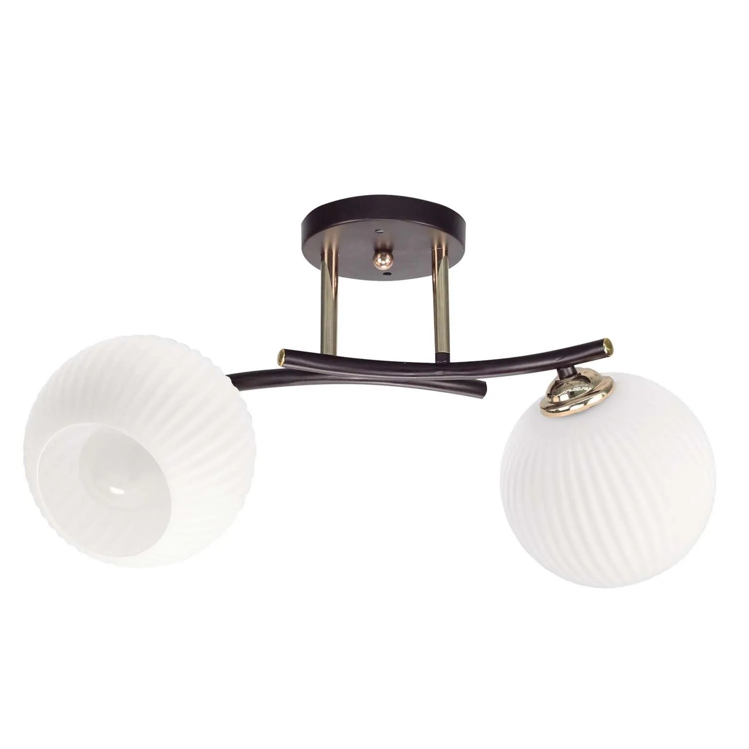 Candellux Lampa sufitowa CALMO 2xE27 40W brunatno-biała