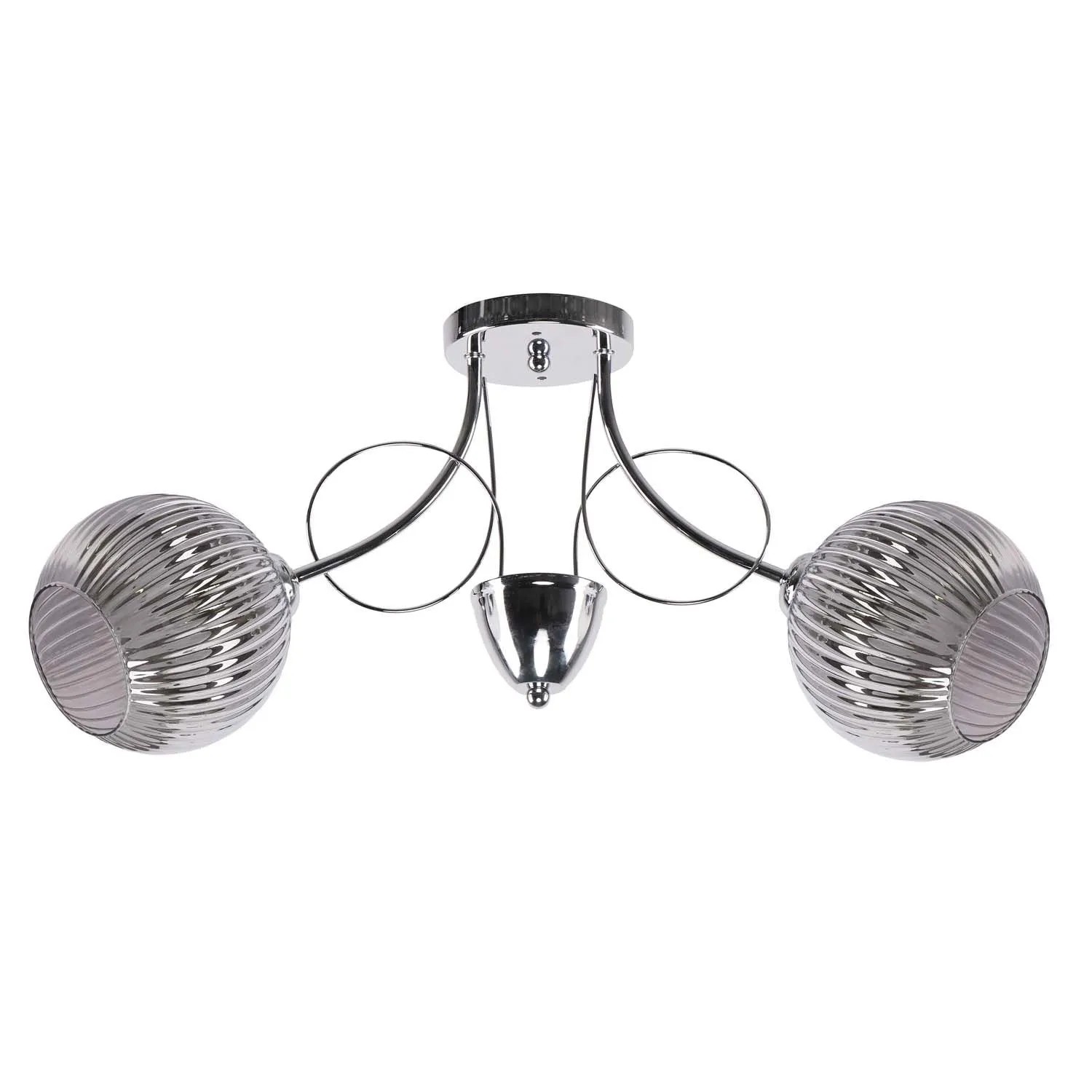 Candellux Lampa sufitowa MIROX 2xE27 40W chrom-grafit