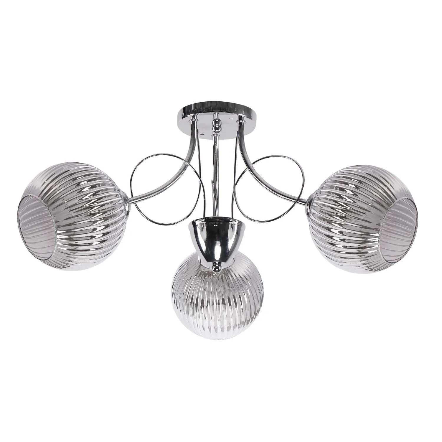 Candellux Lampa sufitowa MIROX 3xE27 40W chrom-grafit