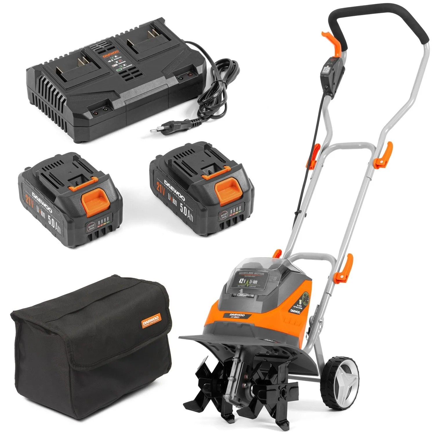 DAEWOO Glebogryzarka akumulatorowa DAT 3042Li set 2x21V