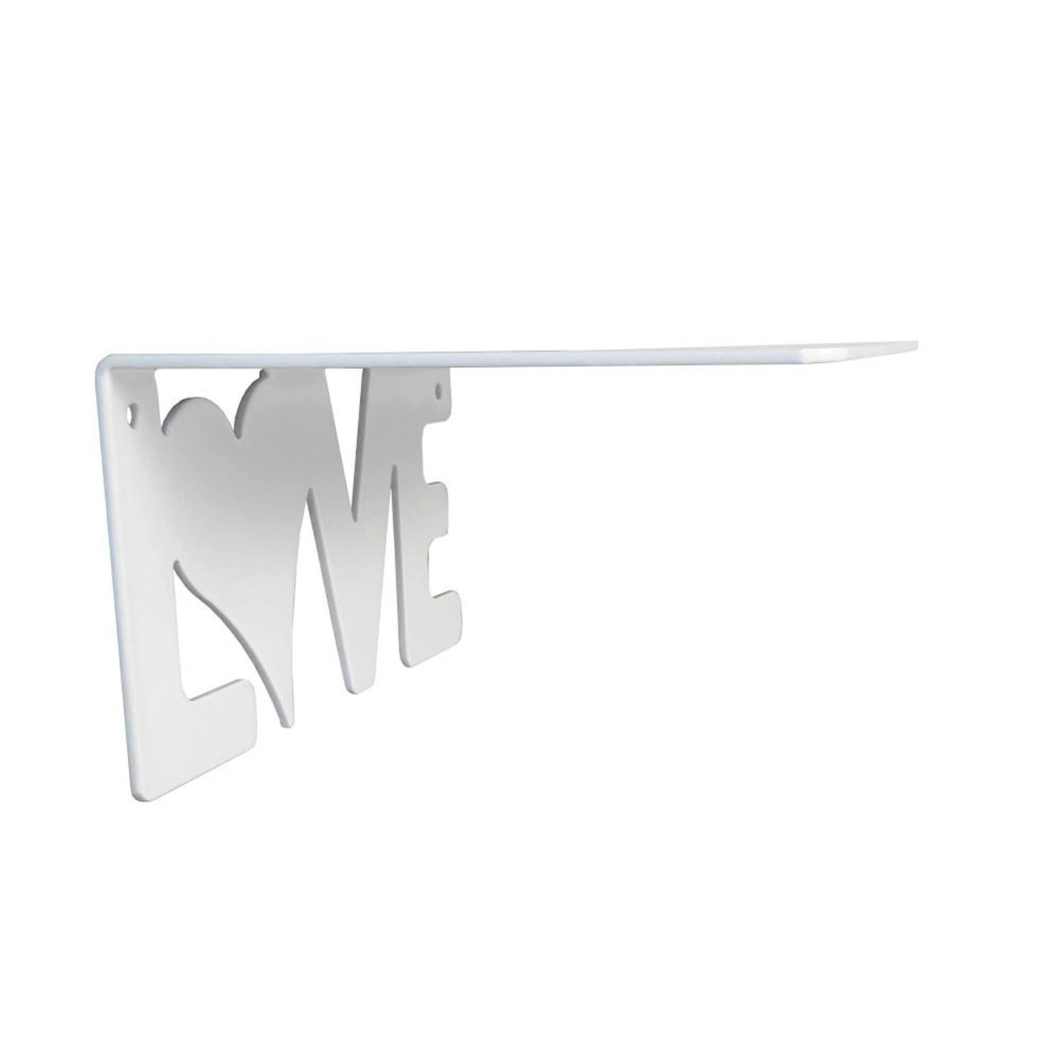 Agas Wspornik do półki Love biały 140 × 180 mm