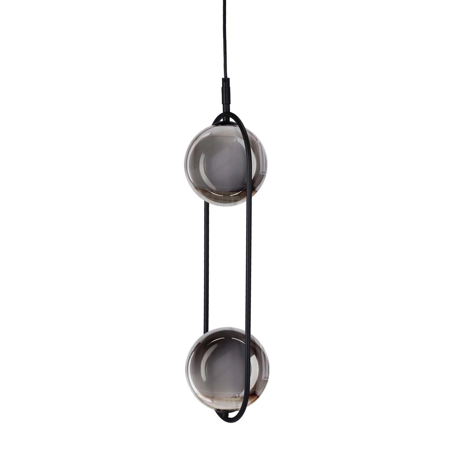 Candellux Lampa wisząca CORDOL 2xG9 28W czarno-grafitowa