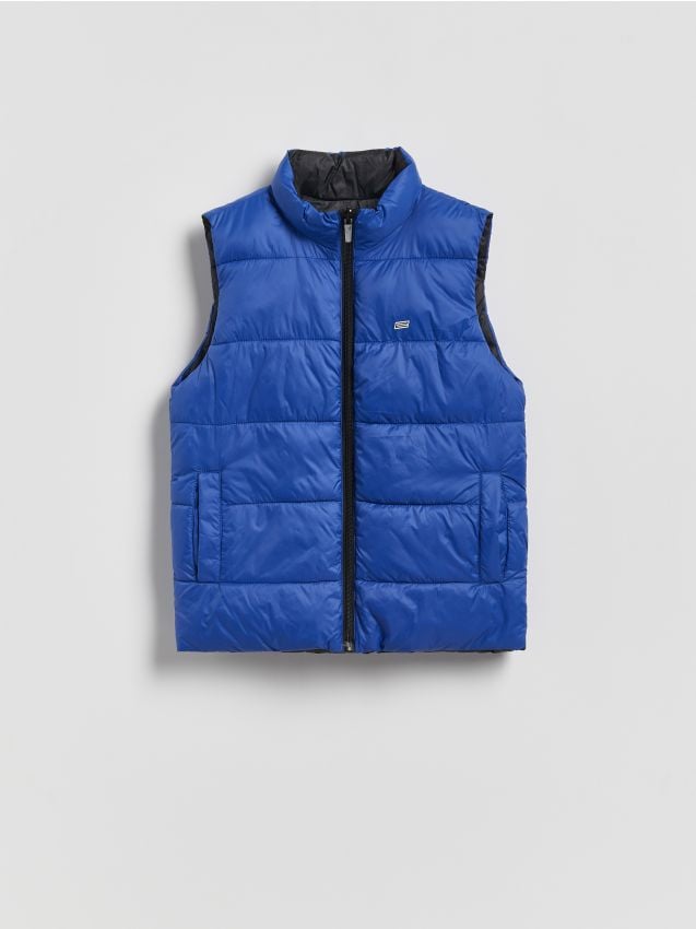 Reserved - Dwustronna kamizelka - niebieski