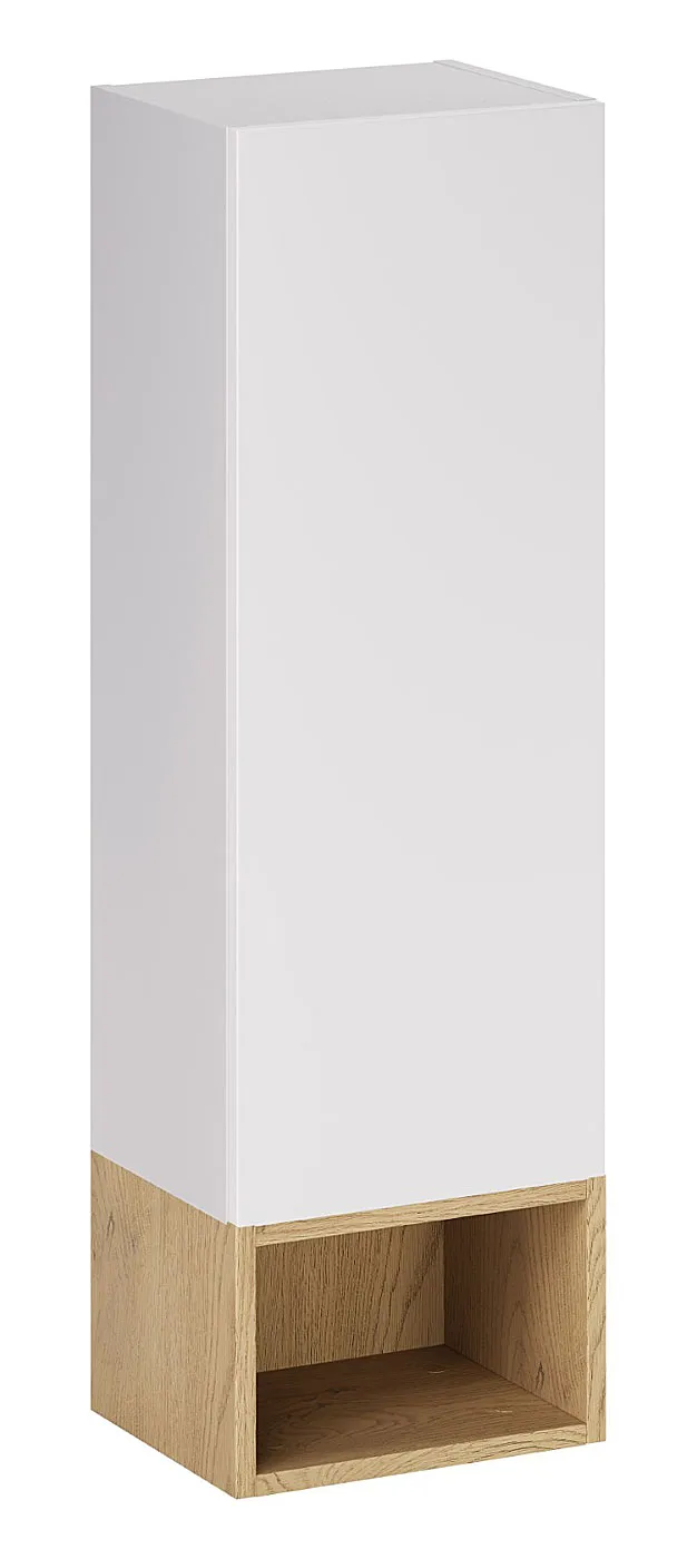 Biały wąski półsłupek łazienkowy S8-M00