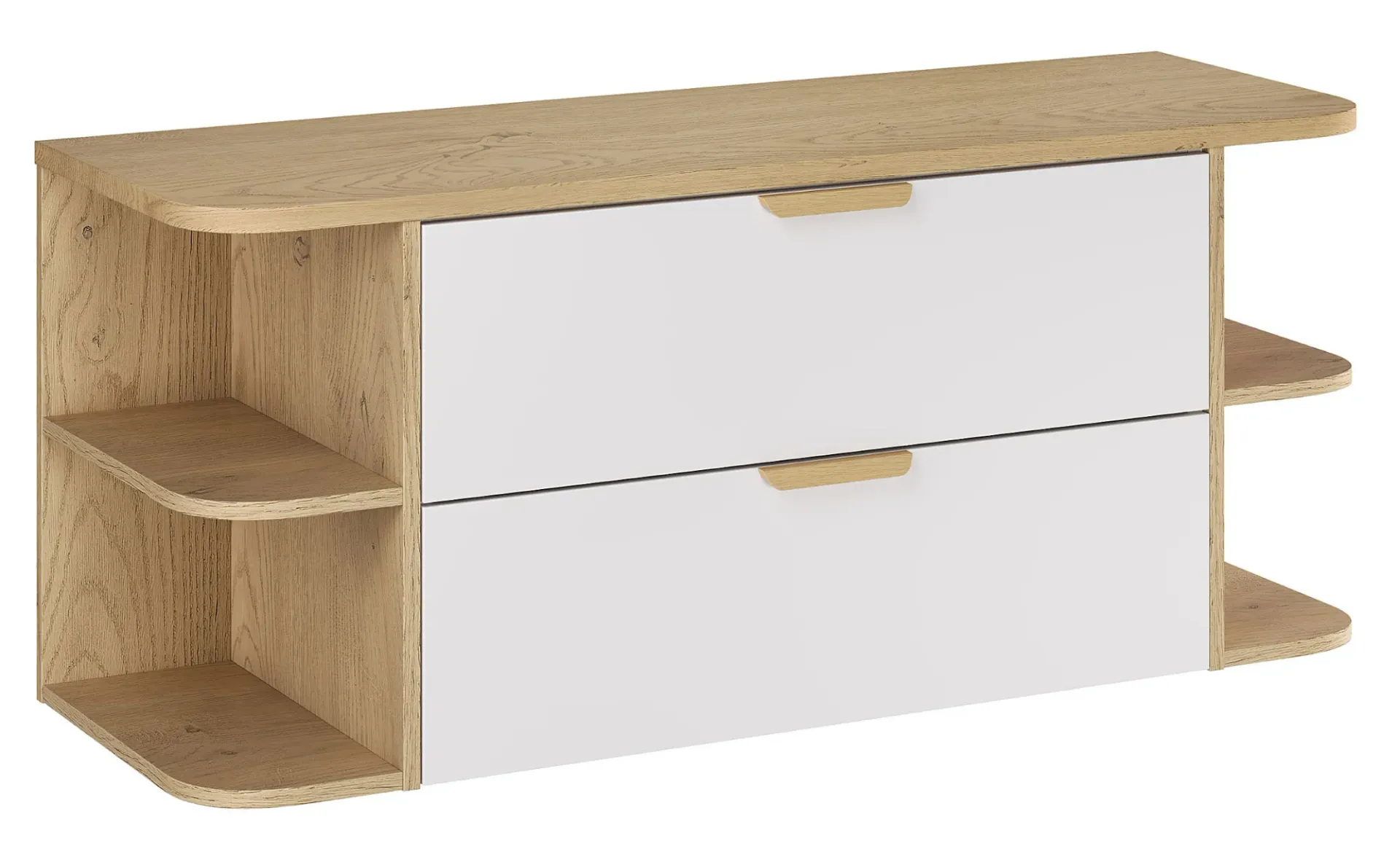 Biała szafka pod umywalkę z półkami i szufladami Z4-D26